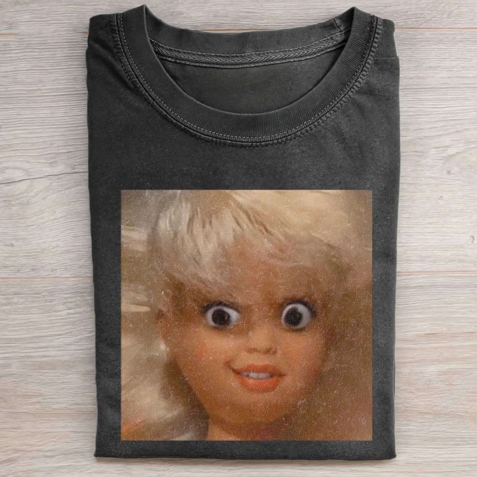 Funny Doll Face GIRL MEME T-SHIRT