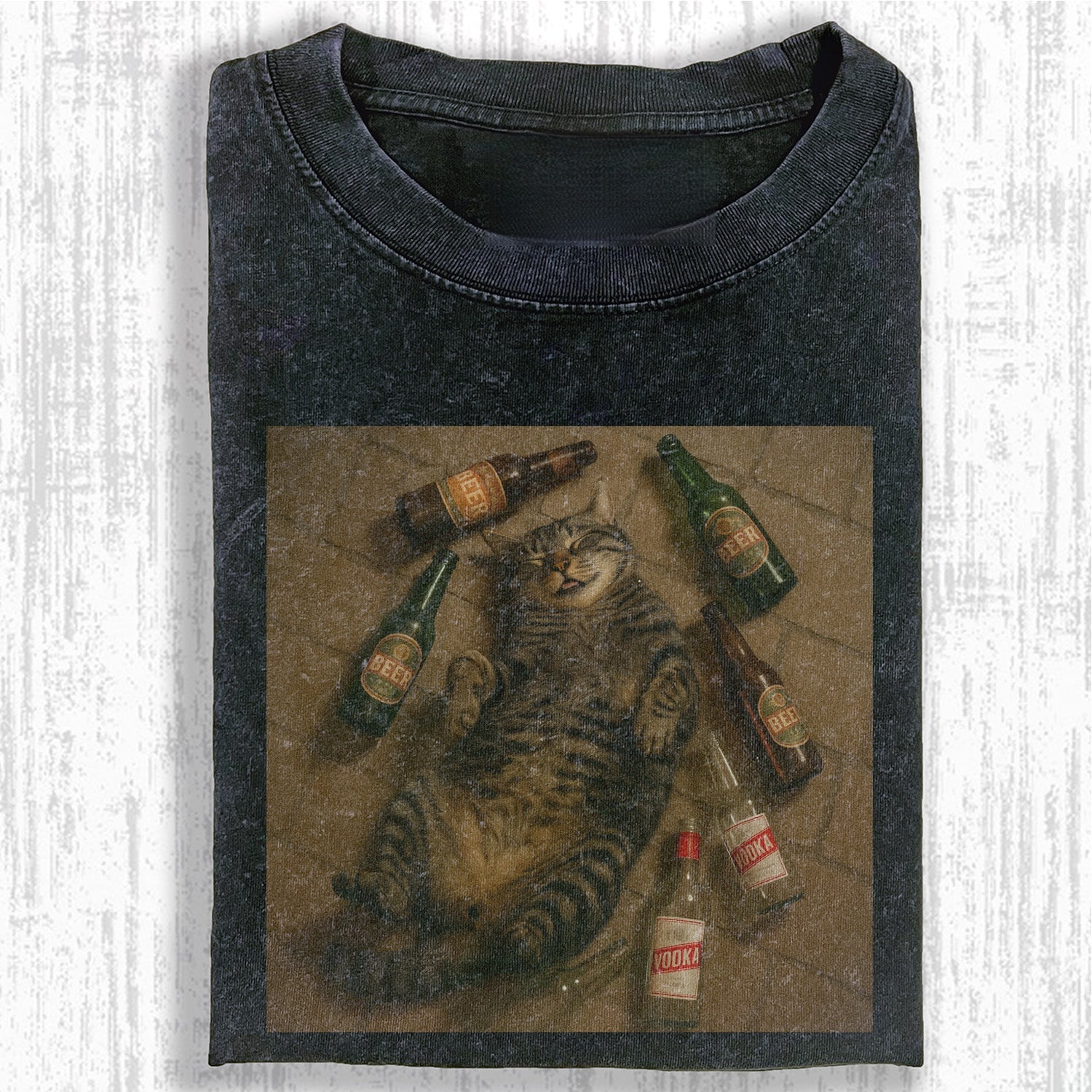 WACKY HANGOVER CAT T-SHIRT