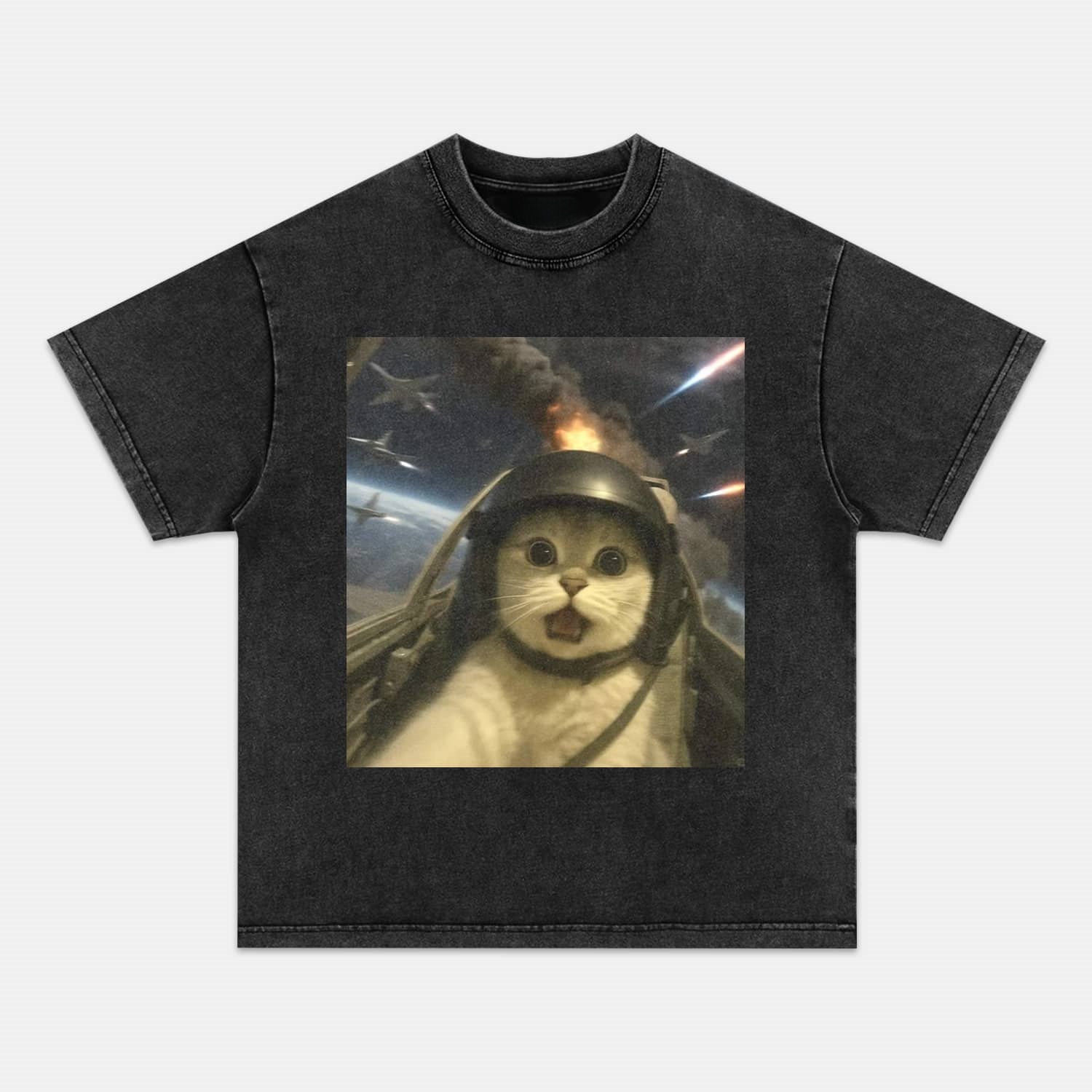 Wacky Pilot Cat T-shirt
