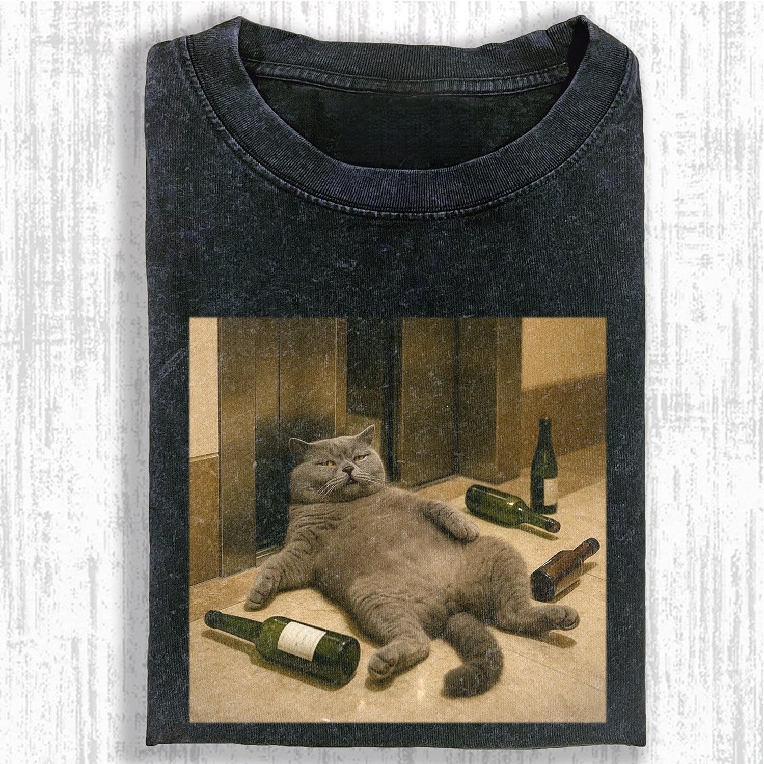WACKY HANGOVER CAT T-SHIRT