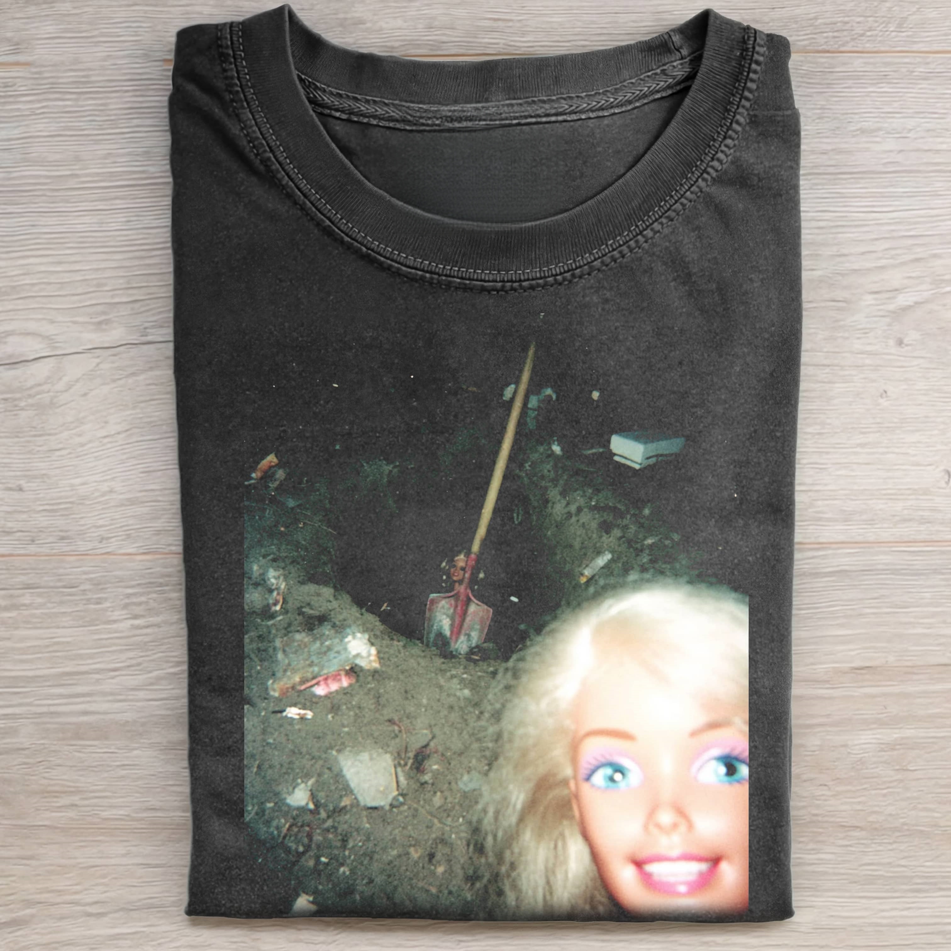 Funny Doll Face SELFIE SHORT-SLEEVED T-SHIRT
