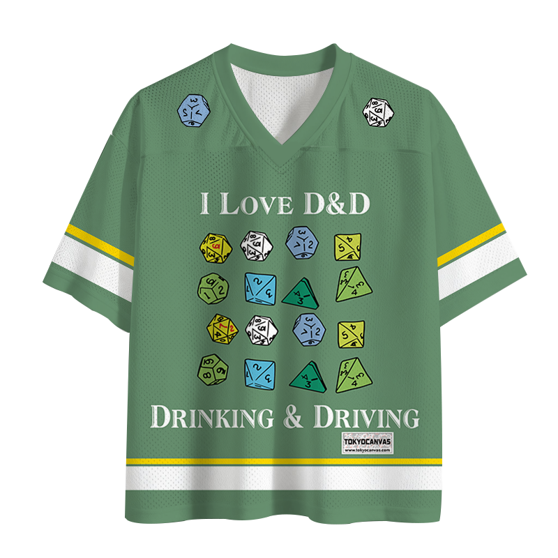 I Love D&D Mesh Jersey - Vintage Washed Apparel by VanceMade