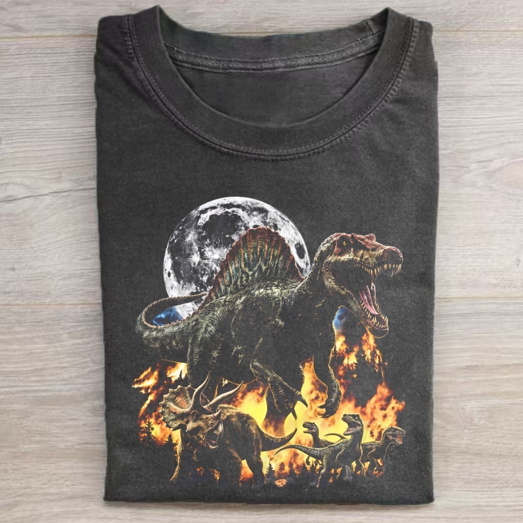Vintage Dinosaur 90s Graphic T-Shirt - Vintage Washed Apparel by VanceMade