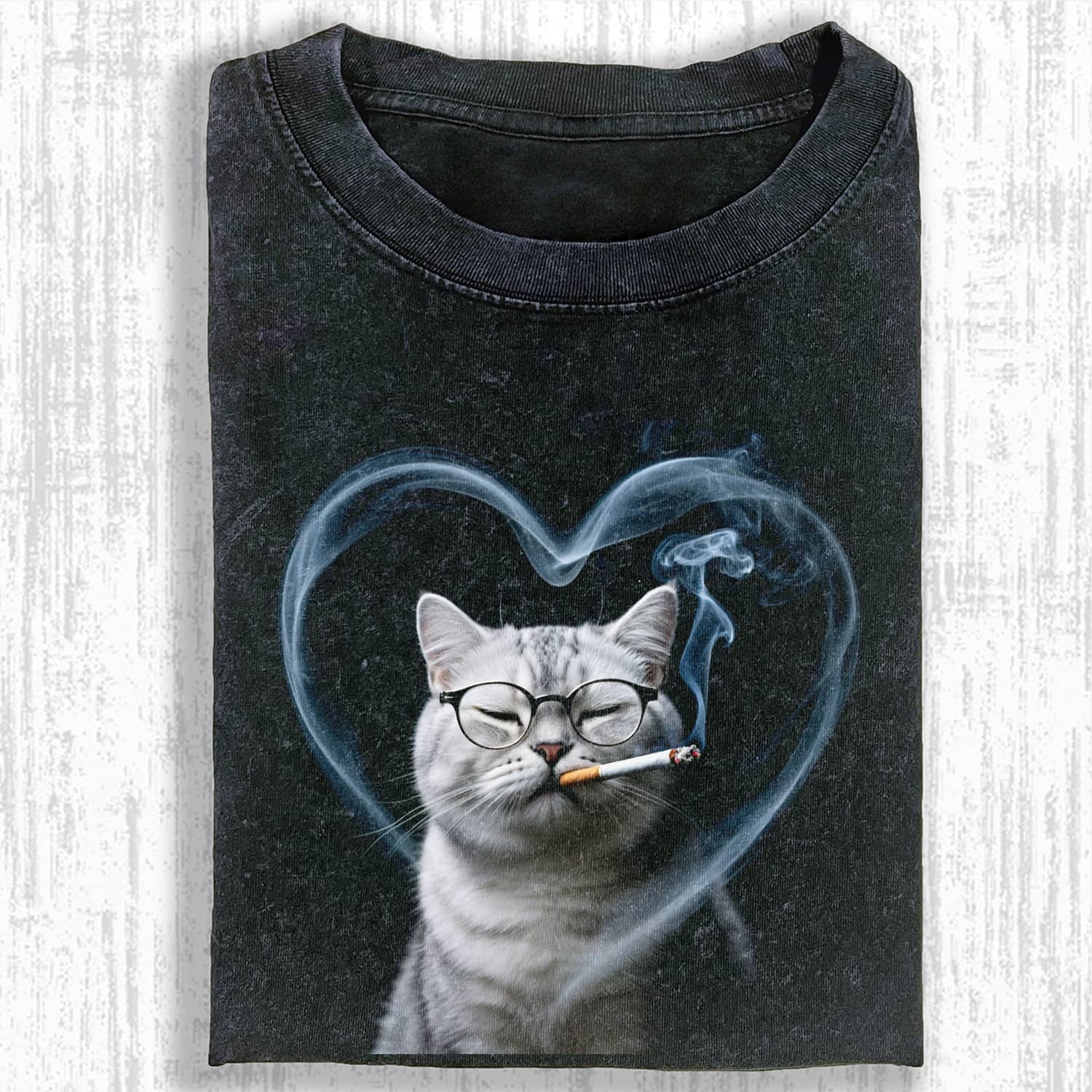 SMOKING CAT MEME T-SHIRT
