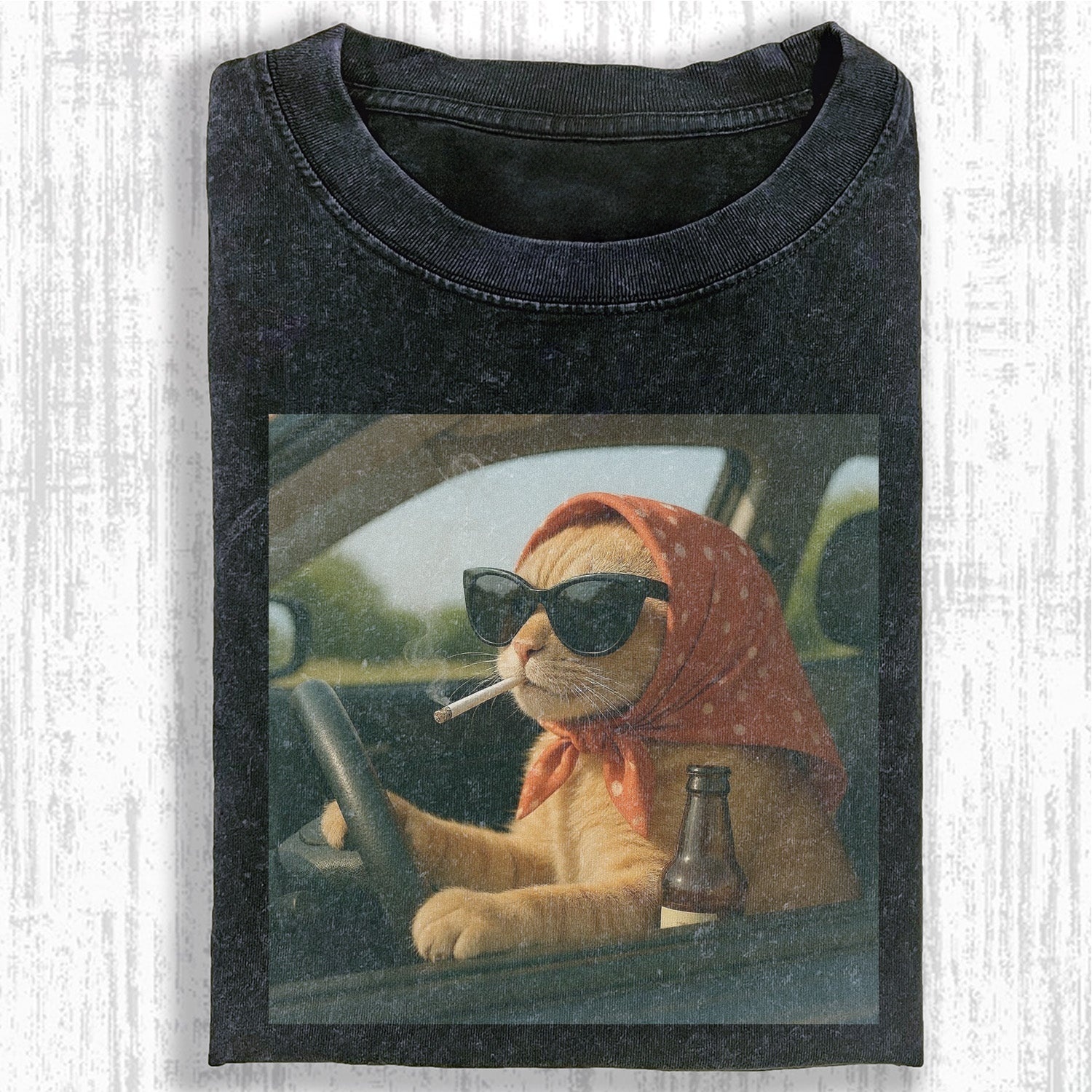 Wacky Cat with Bandana T-shirt 
