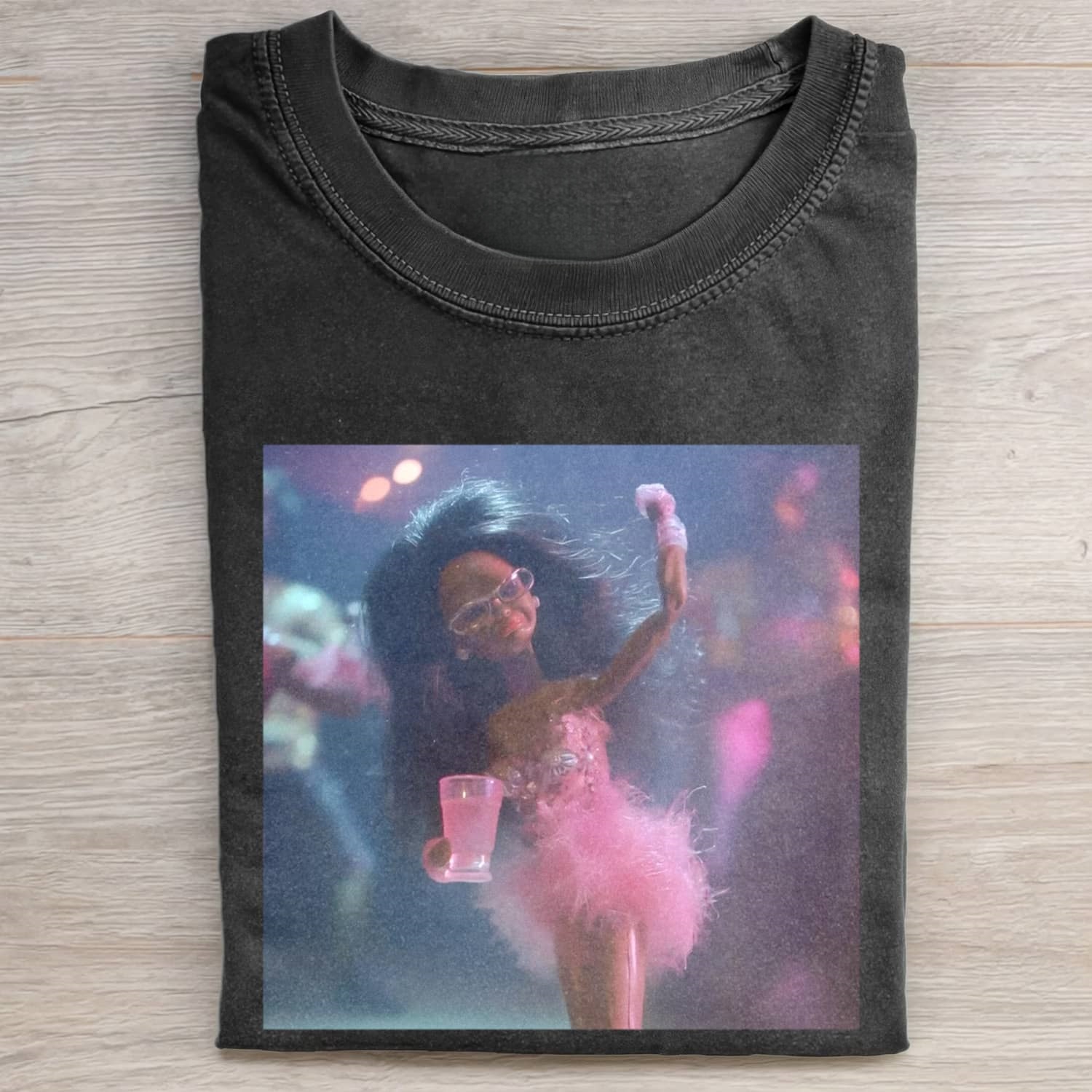BLACK DOLL FACE PARTY DANCE POV TEE - Vintage Washed Apparel by VanceMade