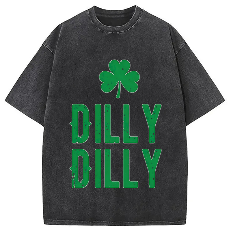Dilly dilly St Patricks Day Washed T-Shirt - Vintage Washed Apparel by VanceMade