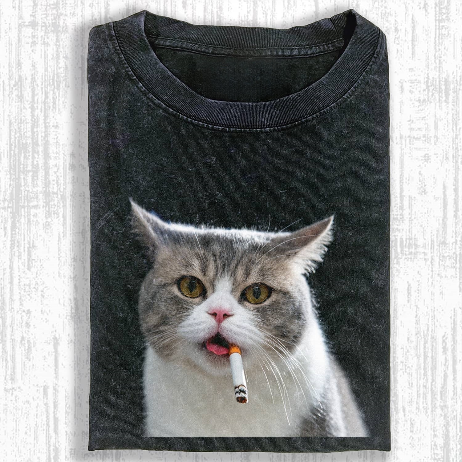 SMOKING CAT MEME T-SHIRT