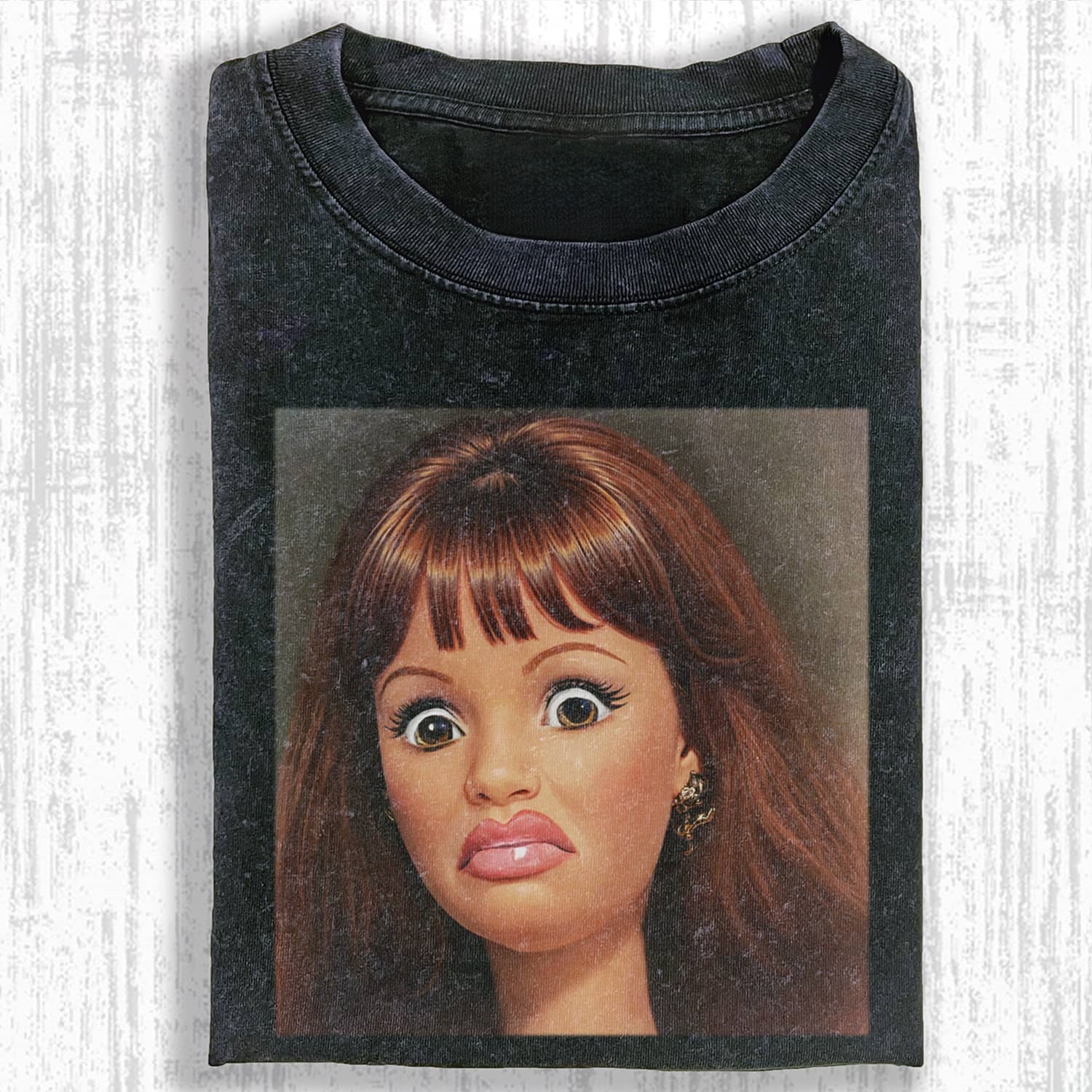 Funny Doll Face EMOJI MEME ICON T-SHIRT