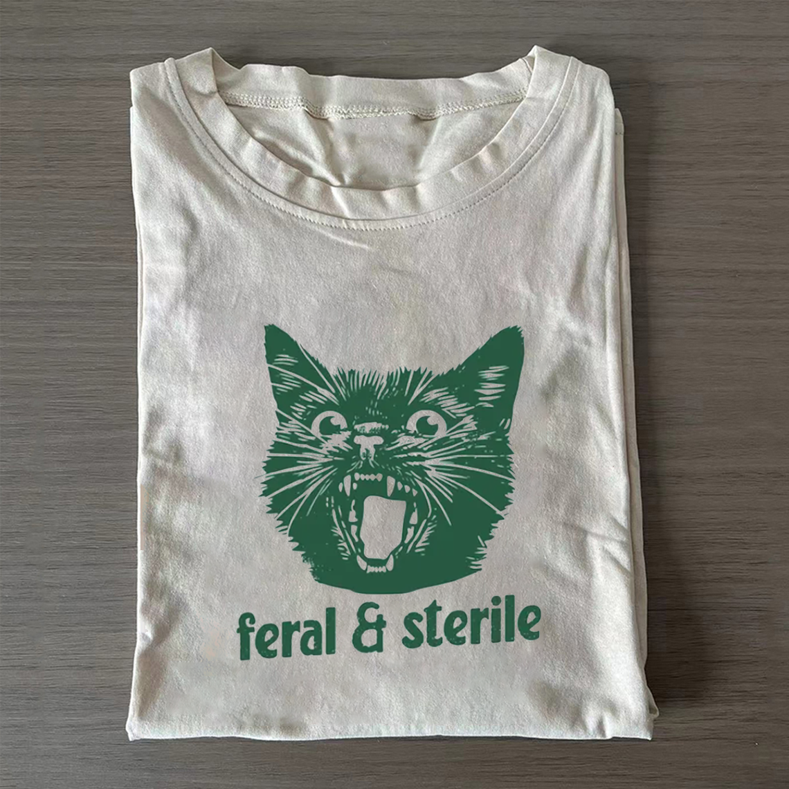 Feral and Sterile Cat T-shirt - Vintage Washed Apparel by VanceMade