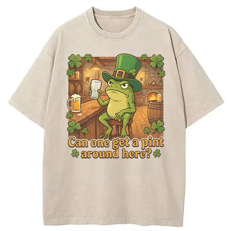 Can One Get a Pint Around Here Washed T-Shirt - Vintage Washed Apparel by VanceMade