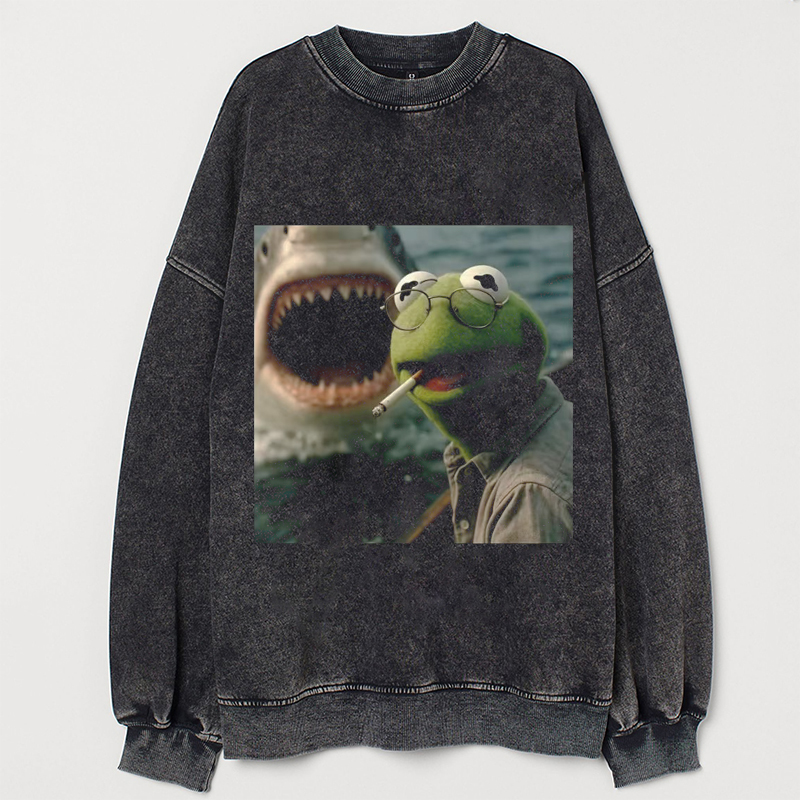 Funny Graphic Sweatshirt - Vintage Washed Apparel by VanceMade