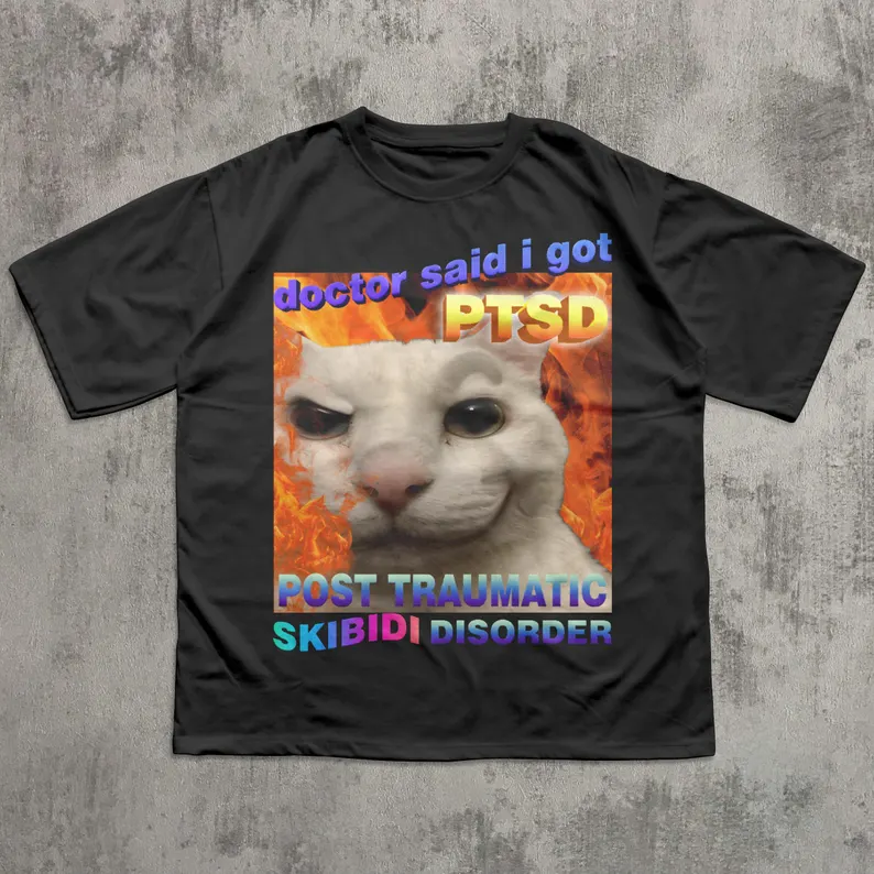 Skibidi Cat Meme T-Shirt