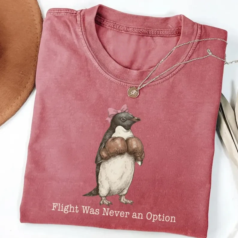 Flight Was Never an Option Funny Penguin T-Shirt