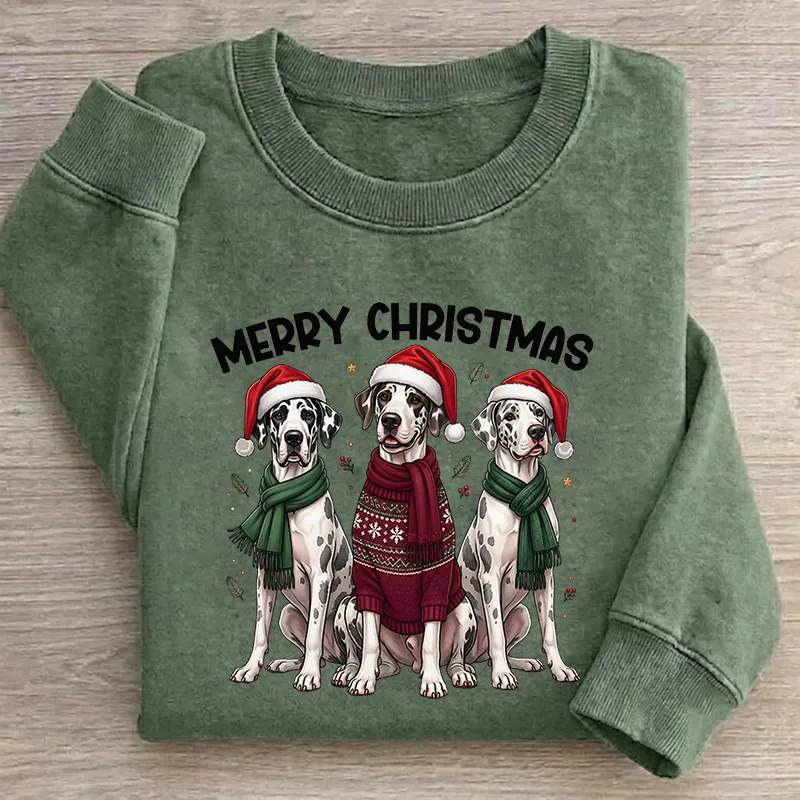 Christmas Dalmatian Dog Sweatshirt