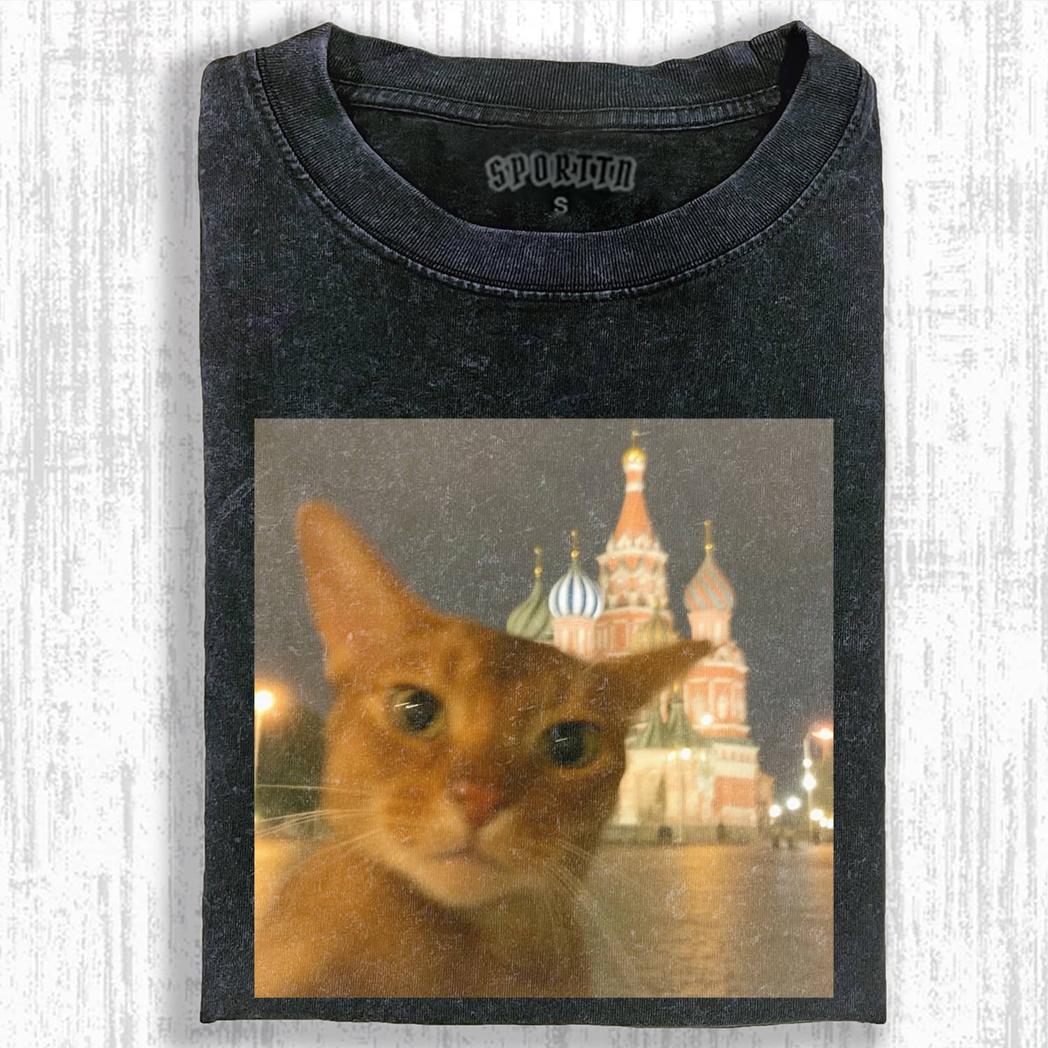 FUNNY CAT MEME ICON PFP T-SHIRT - Vintage Washed Apparel by VanceMade