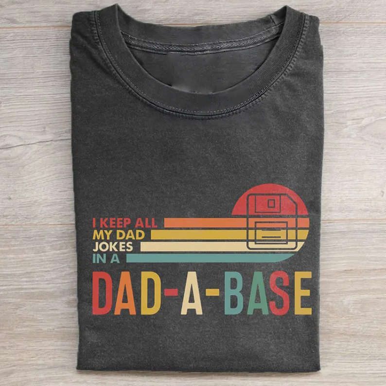 ShawnCraft® Official: I Keep All My Dad Jokes In A Dad-a-base T-shirt - Premium Breathable Cotton Apparel