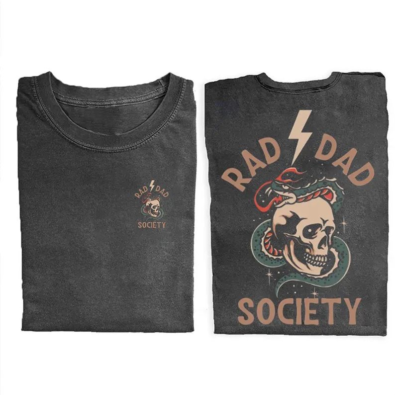 Rad Dad Society T-shirt - Vintage Washed Apparel by VanceMade