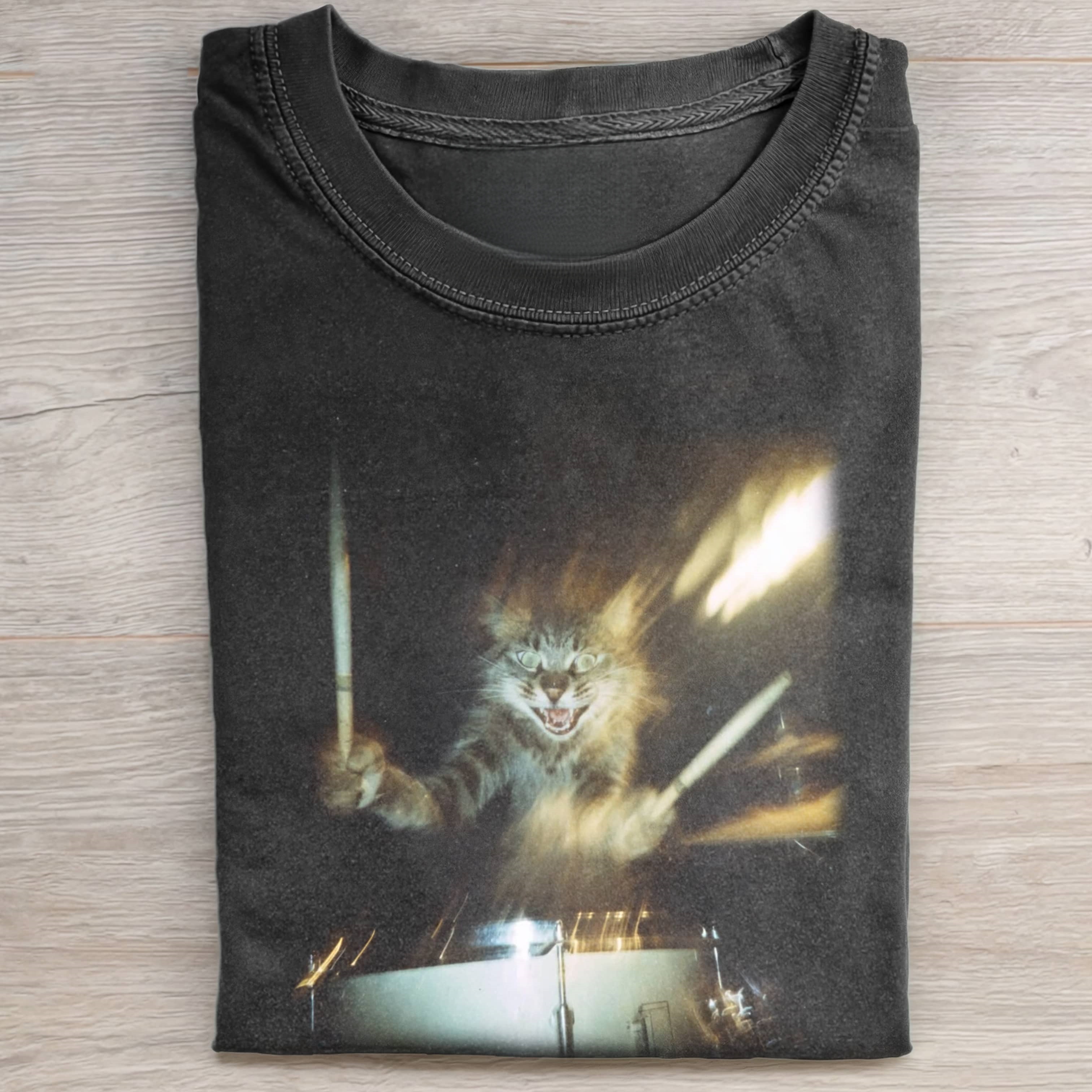 CAT RETRO ROCK T-SHIRT