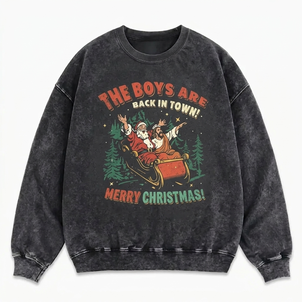 The Boys Are Back in Town Christmas T-shirt