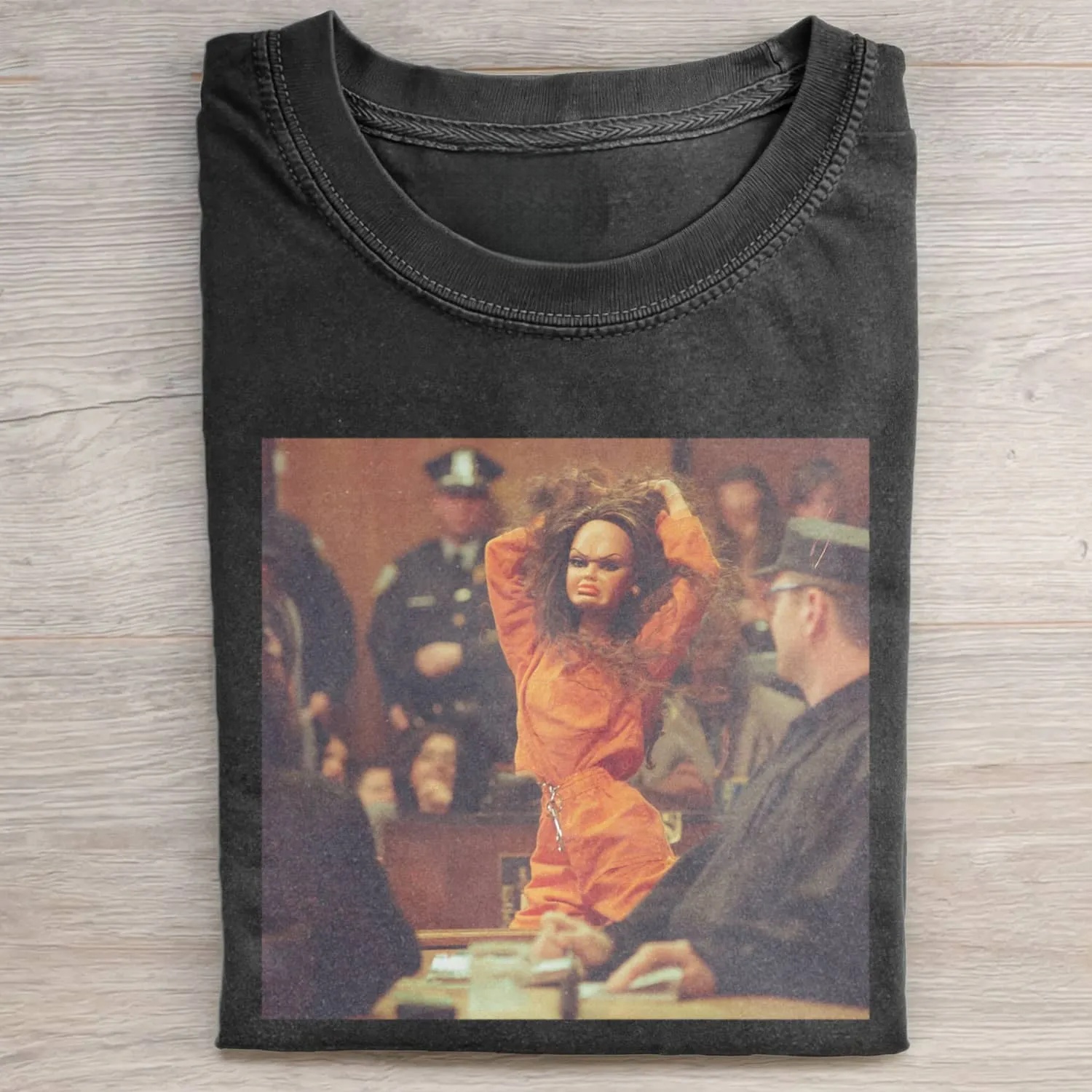 BLACK DOLL FACE SUSPECT POV TEE - Vintage Washed Apparel by VanceMade