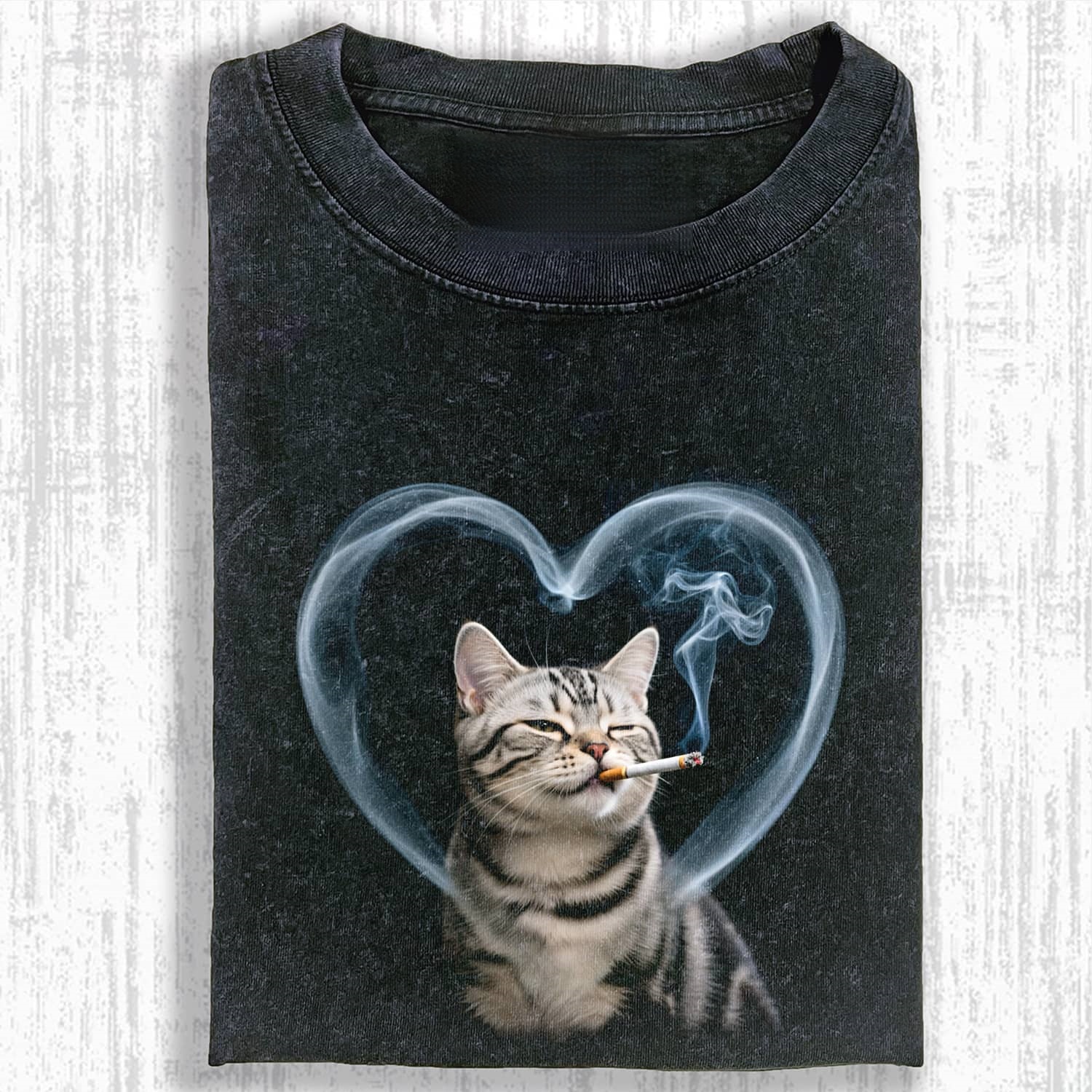 SMOKING CAT MEME T-SHIRT