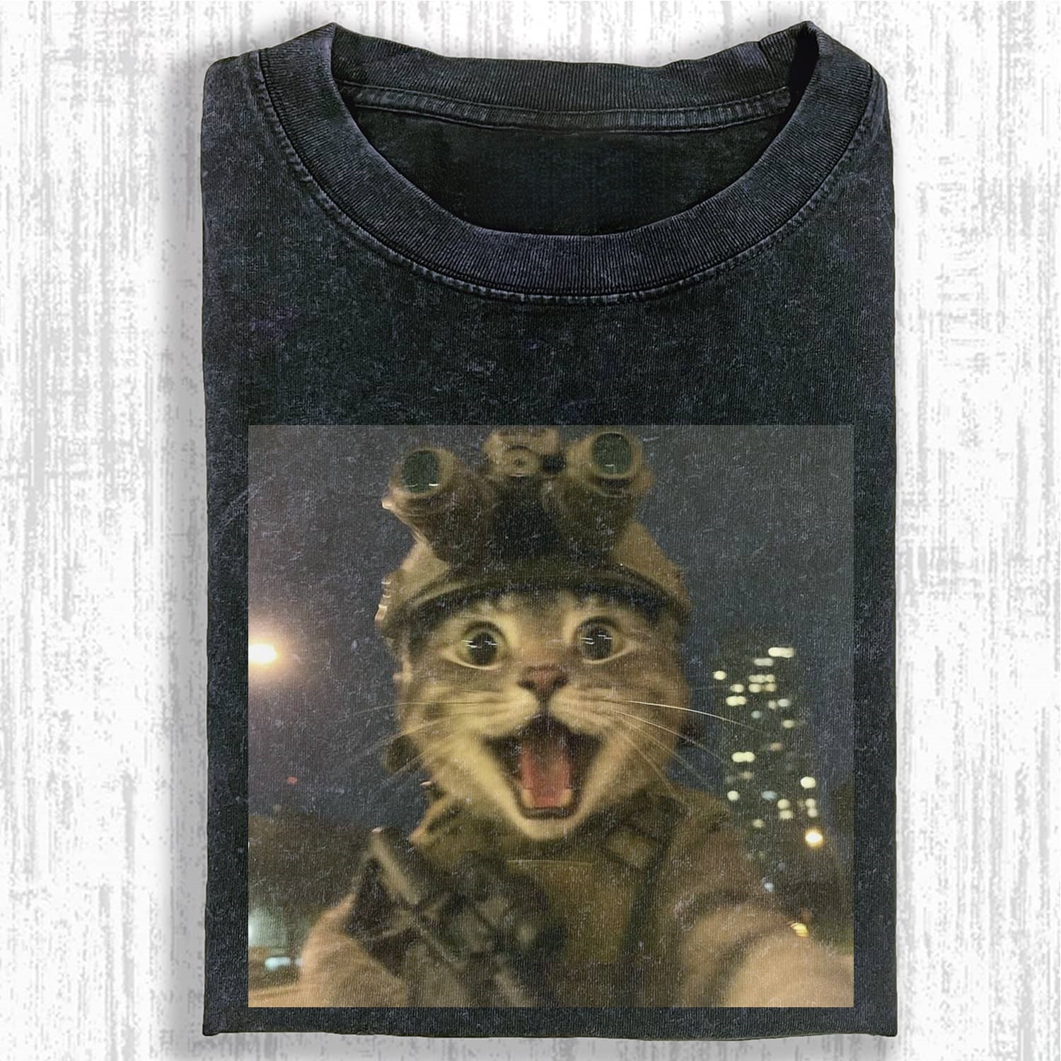Wacky Cat Portrait T-shirt
