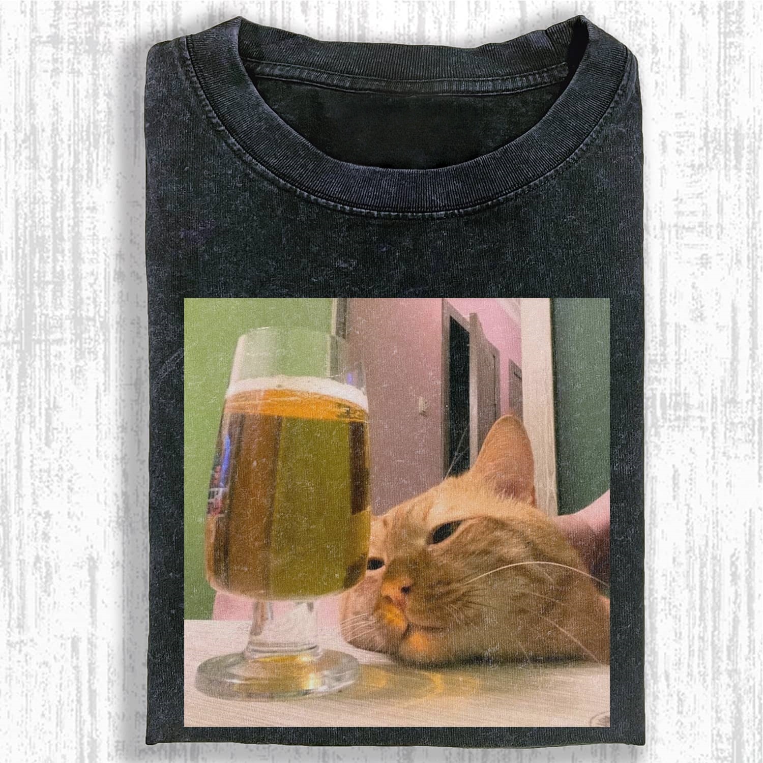 Wacky Drunk Cat T-shirt