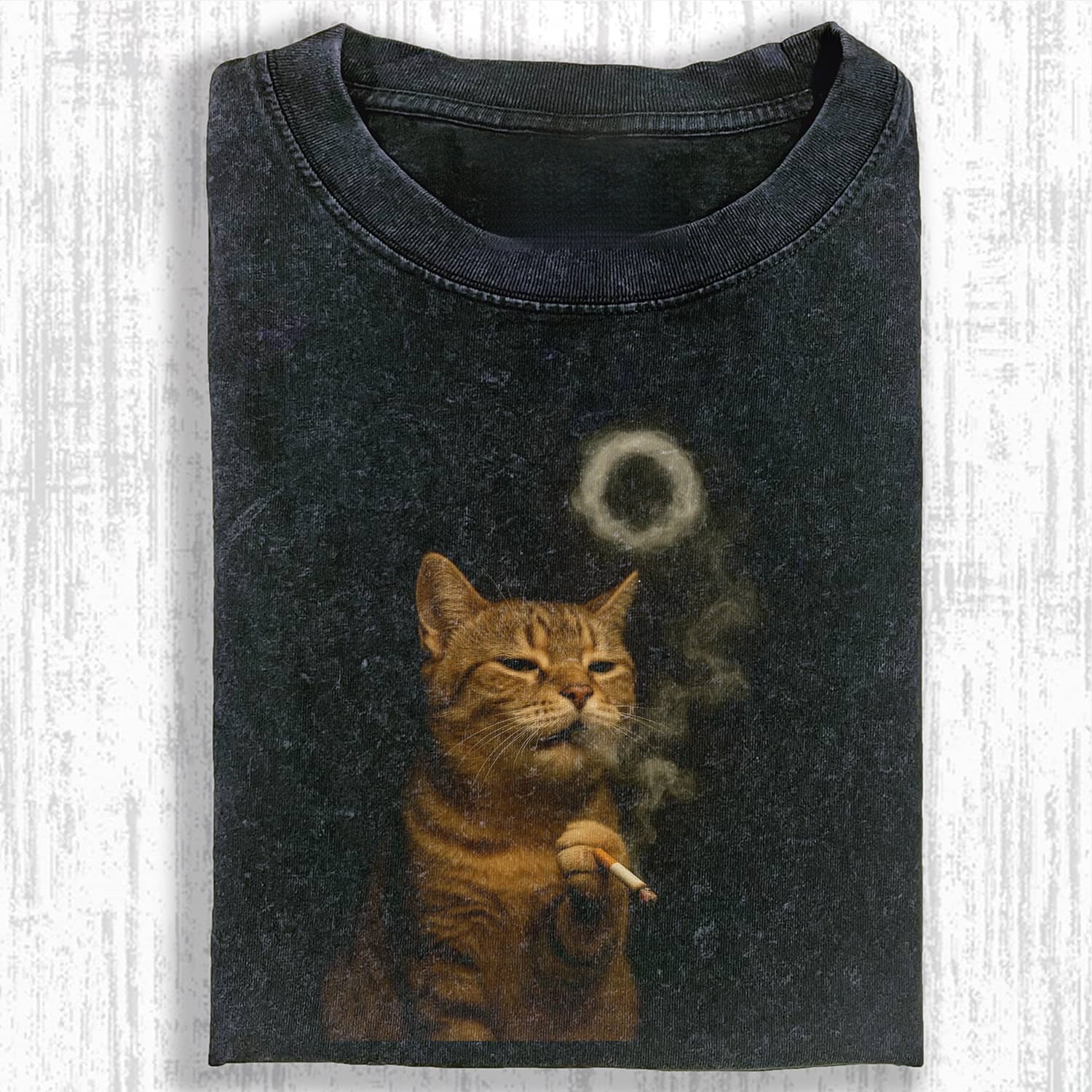 SMOKING CAT MEME T-SHIRT