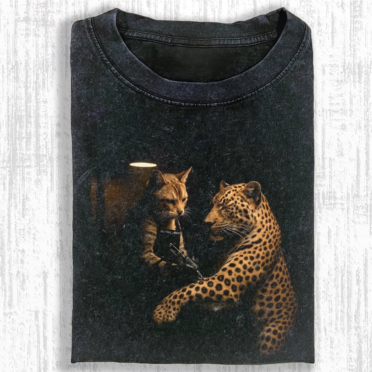 Wacky Cat and Leopard Gangster T-shirt