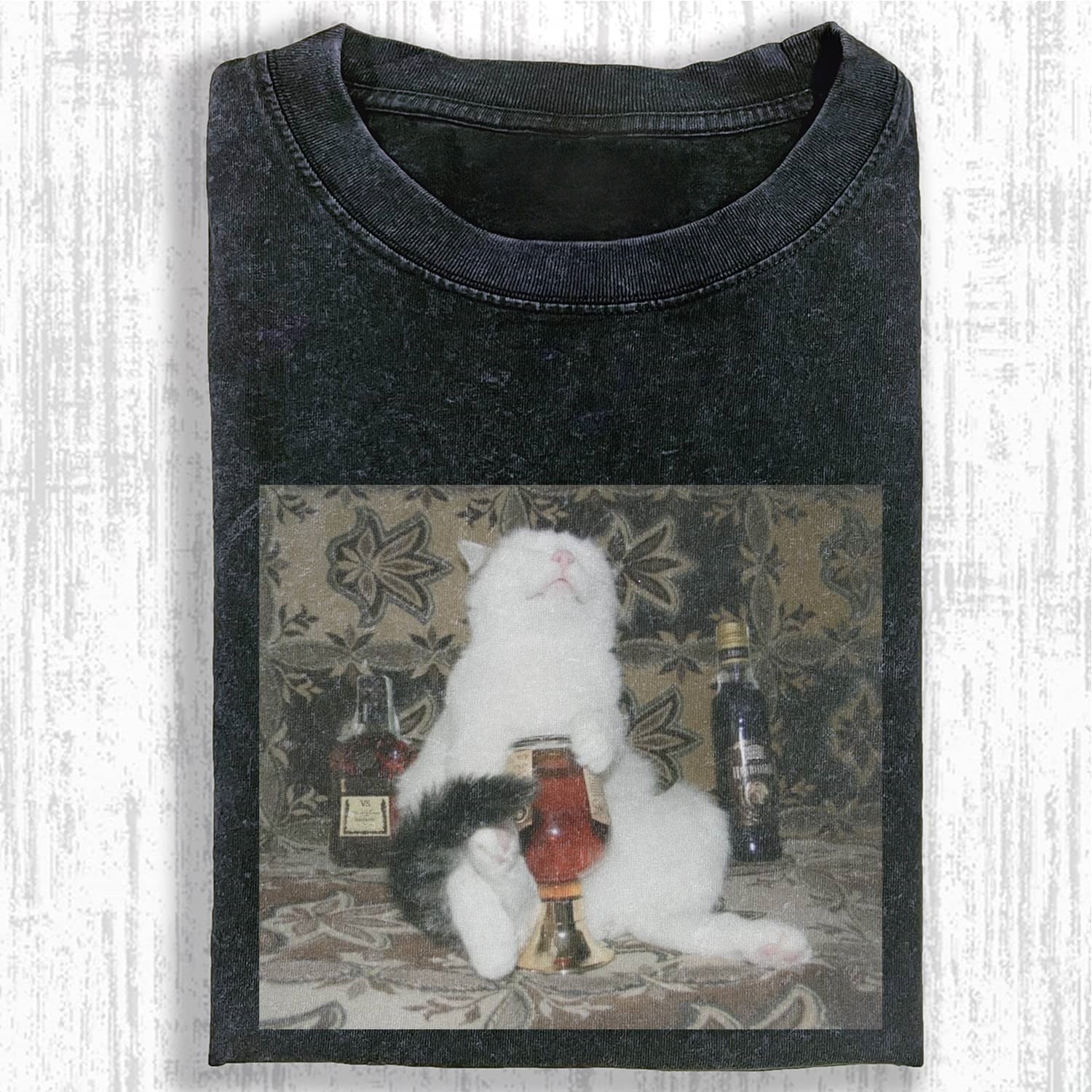 Wacky Drunk Cat T-shirt