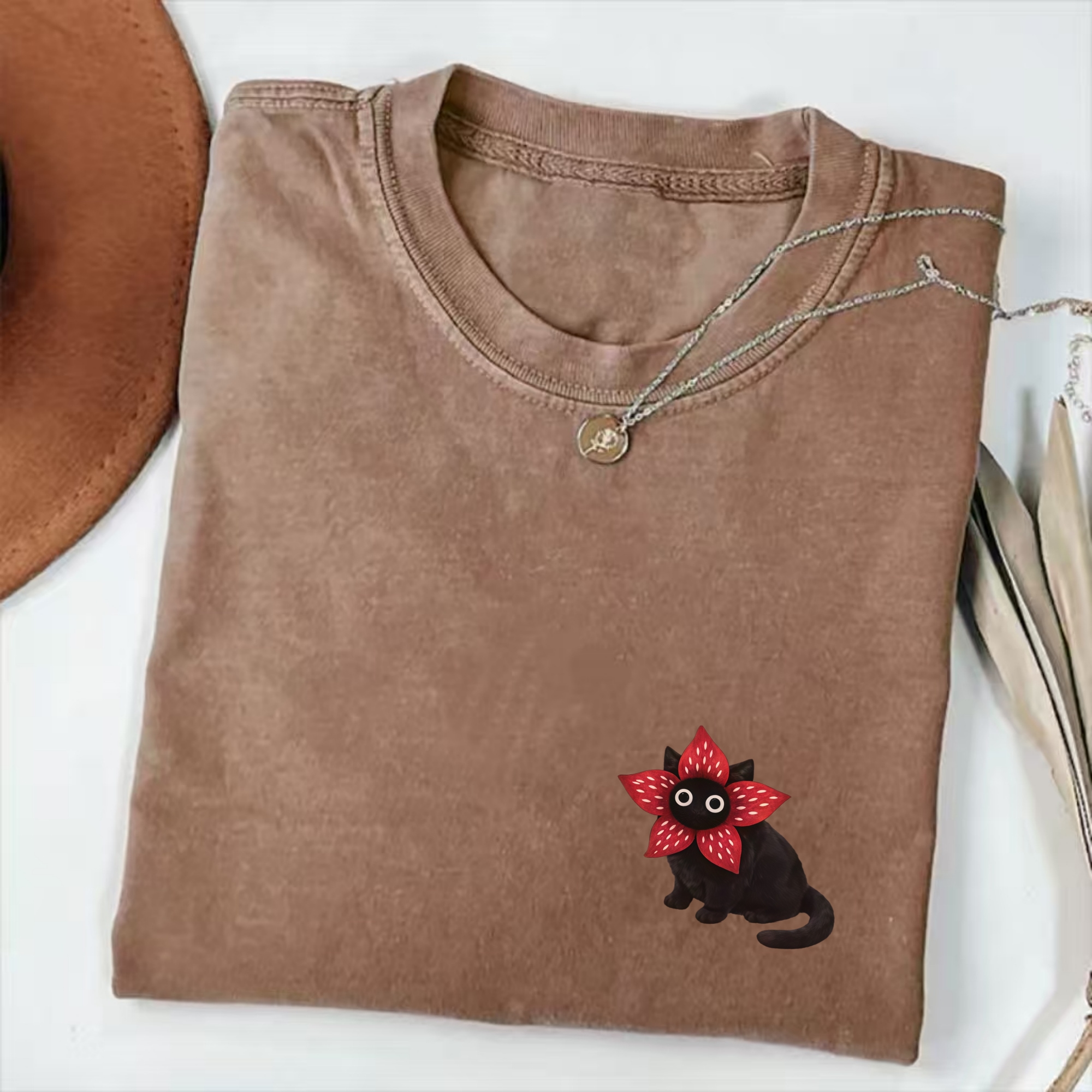Stranger Upside Down Cat Comfort Colors T-Shirt - Vintage Washed Apparel by VanceMade