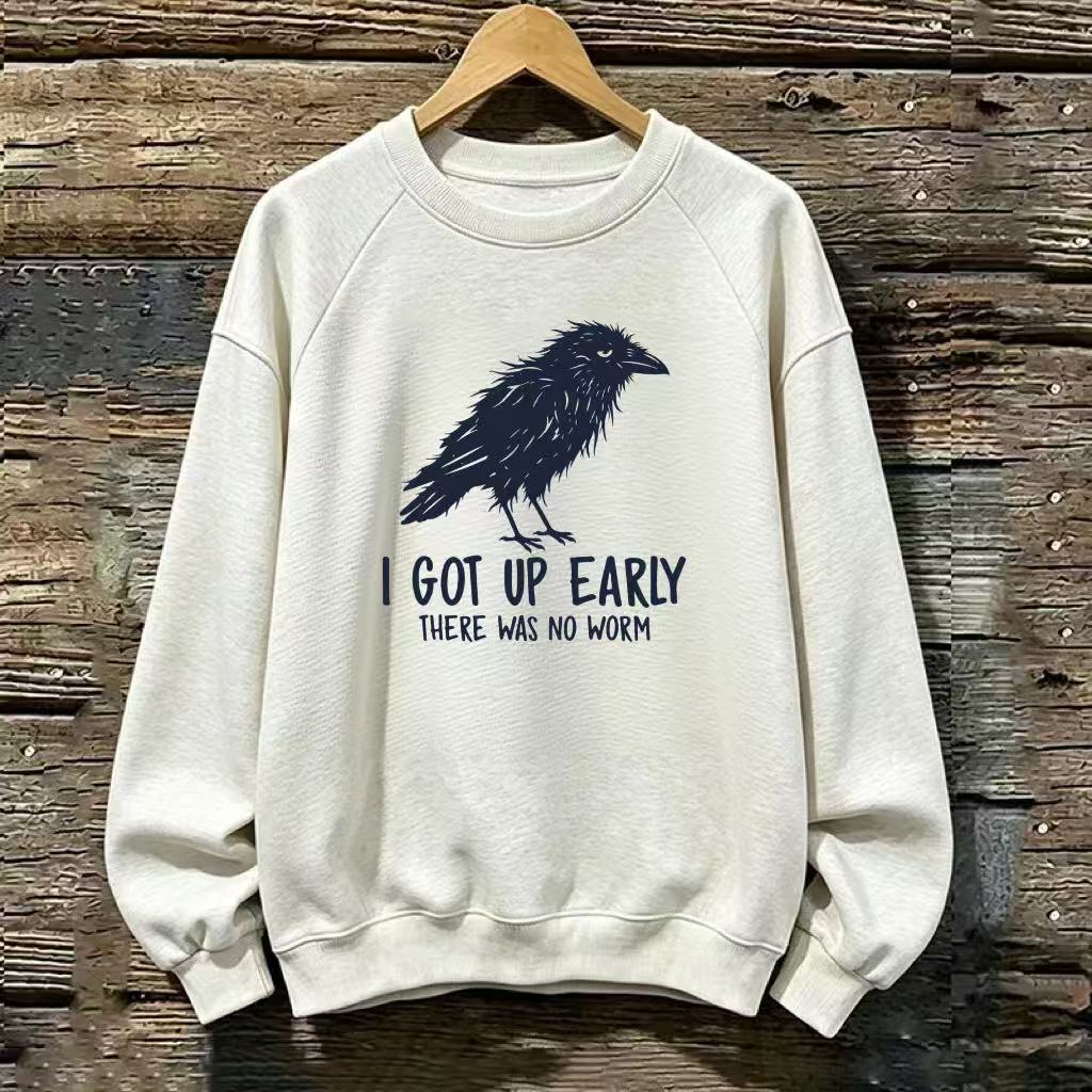 I Got Up Early There Was No Worm Funny Crow Raven T-shirt