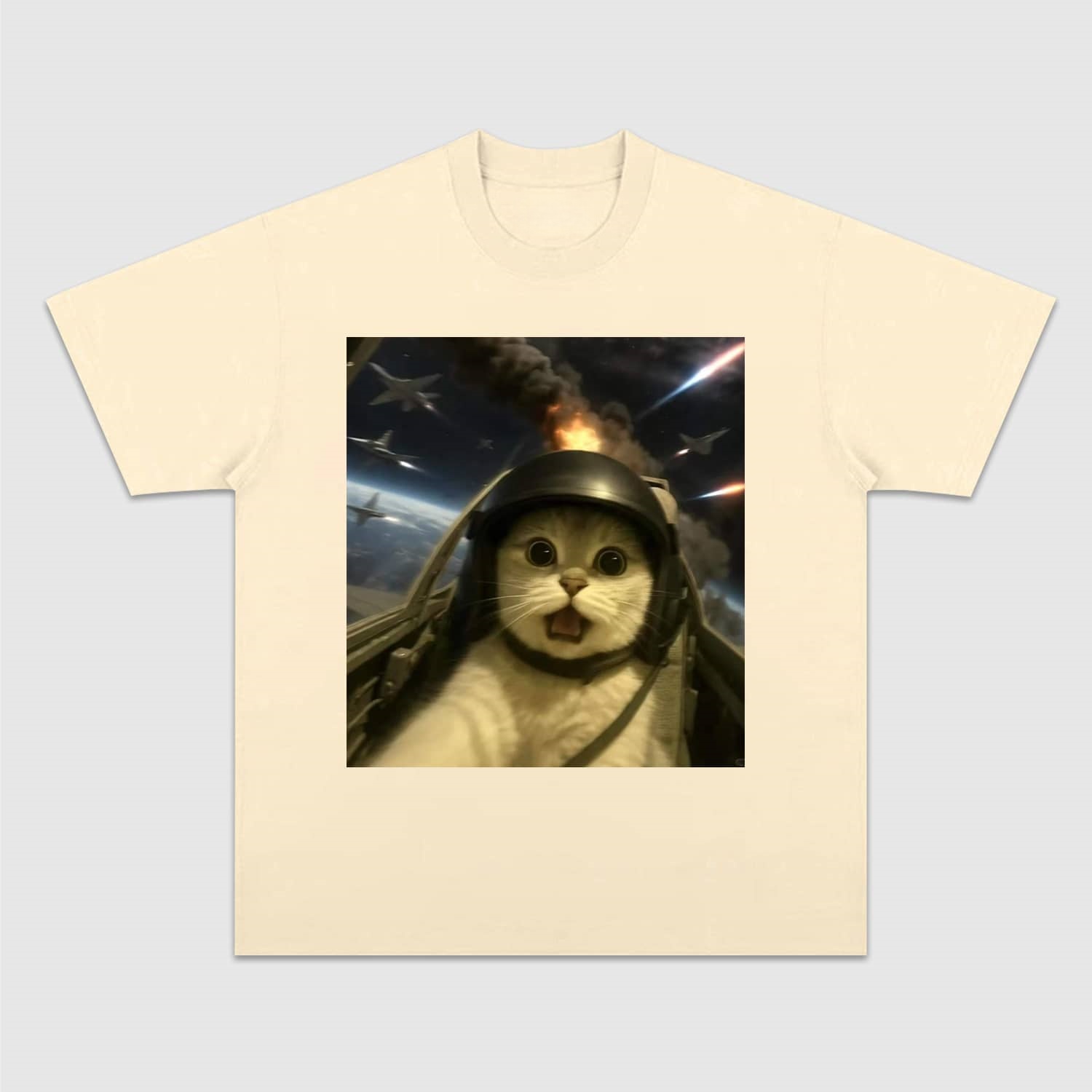 Wacky Cat Silhouette T-shirt