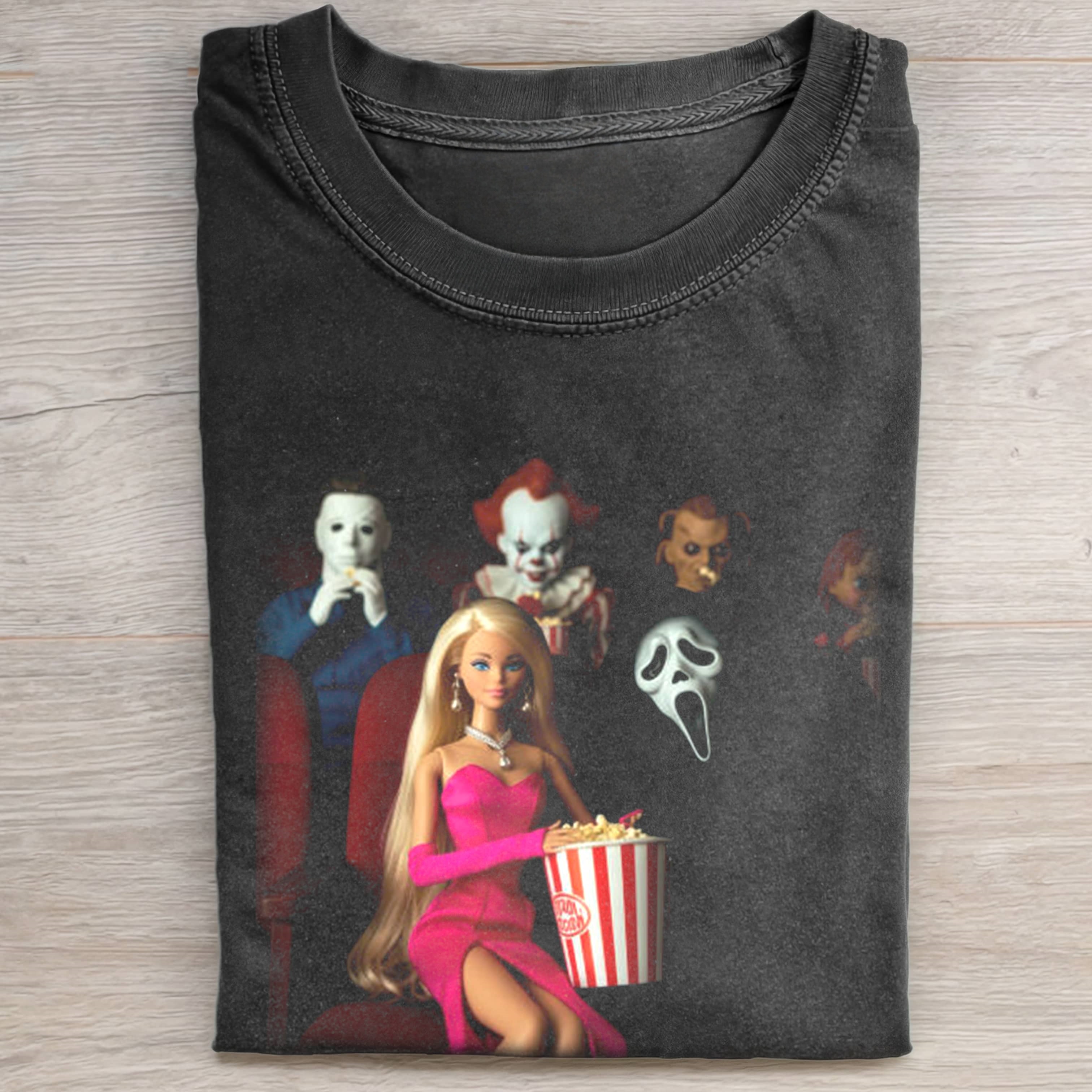 DARK Funny Doll FaceCORE FOR MOVIE THEATERS T-SHIRT