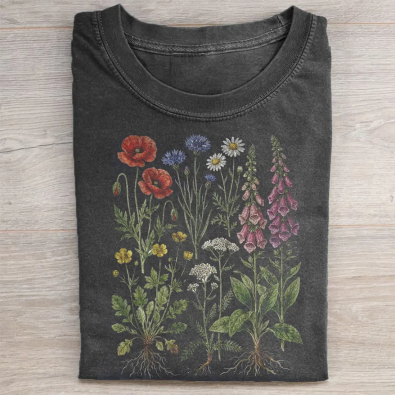 Vintage Wildflower T-Shirt - Vintage Washed Apparel by VanceMade