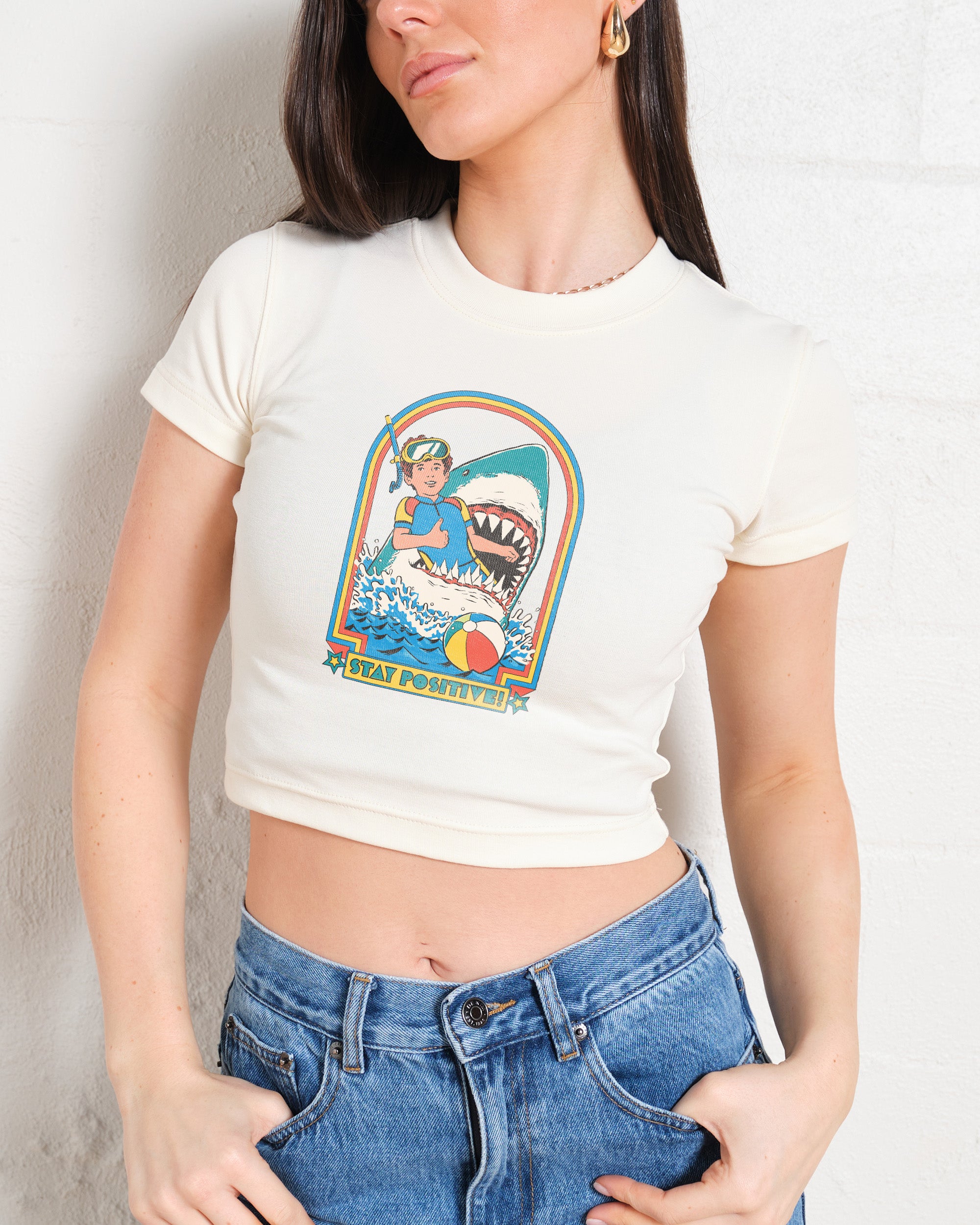 Stay Positive Baby Tee - Vintage Washed Apparel by VanceMade