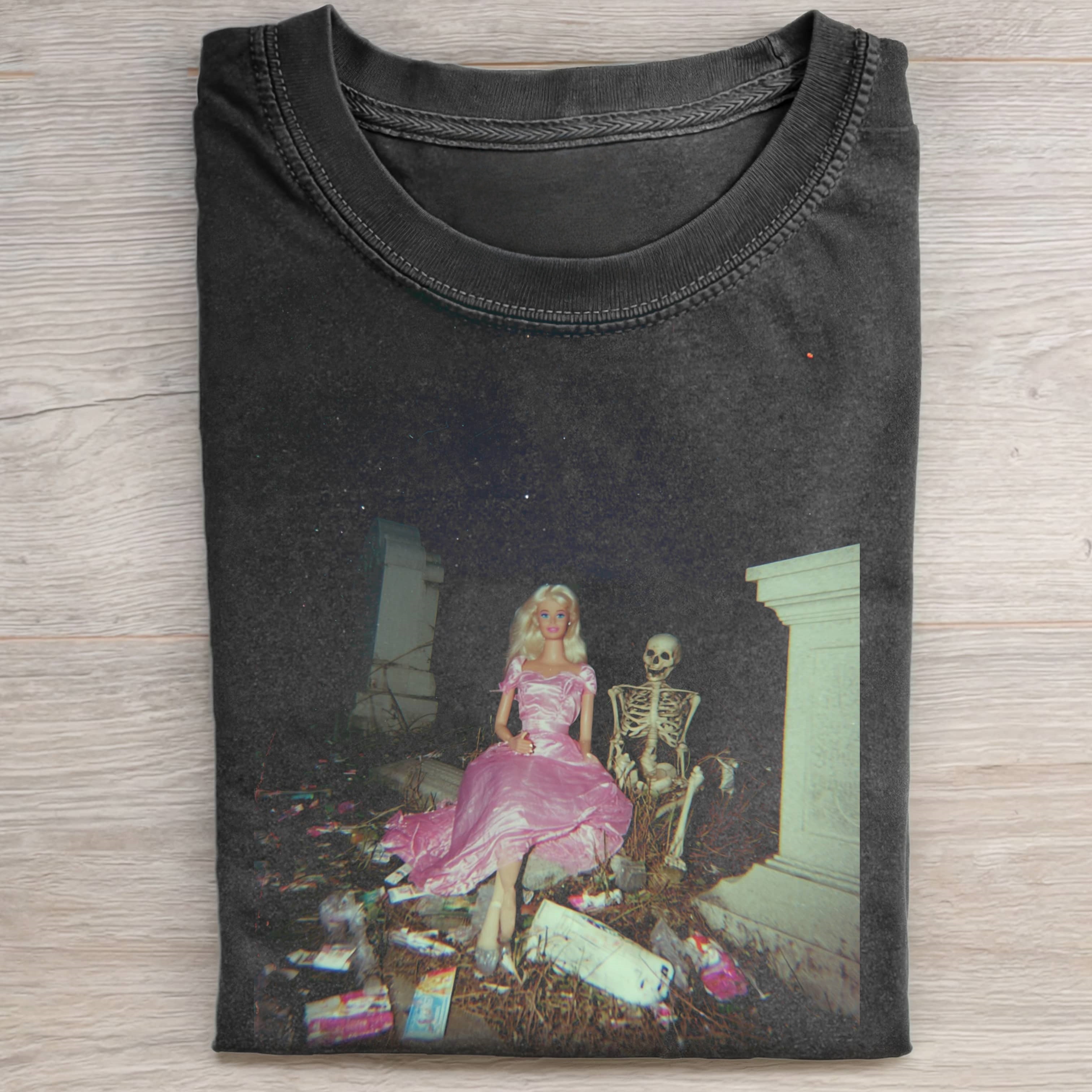Funny Doll Face RETRO SKULL TEE