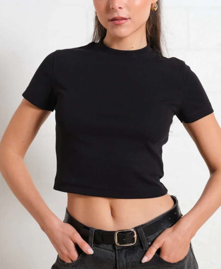 Baby Tee 2 Pack: Black, Natural - Vintage Washed Apparel by VanceMade
