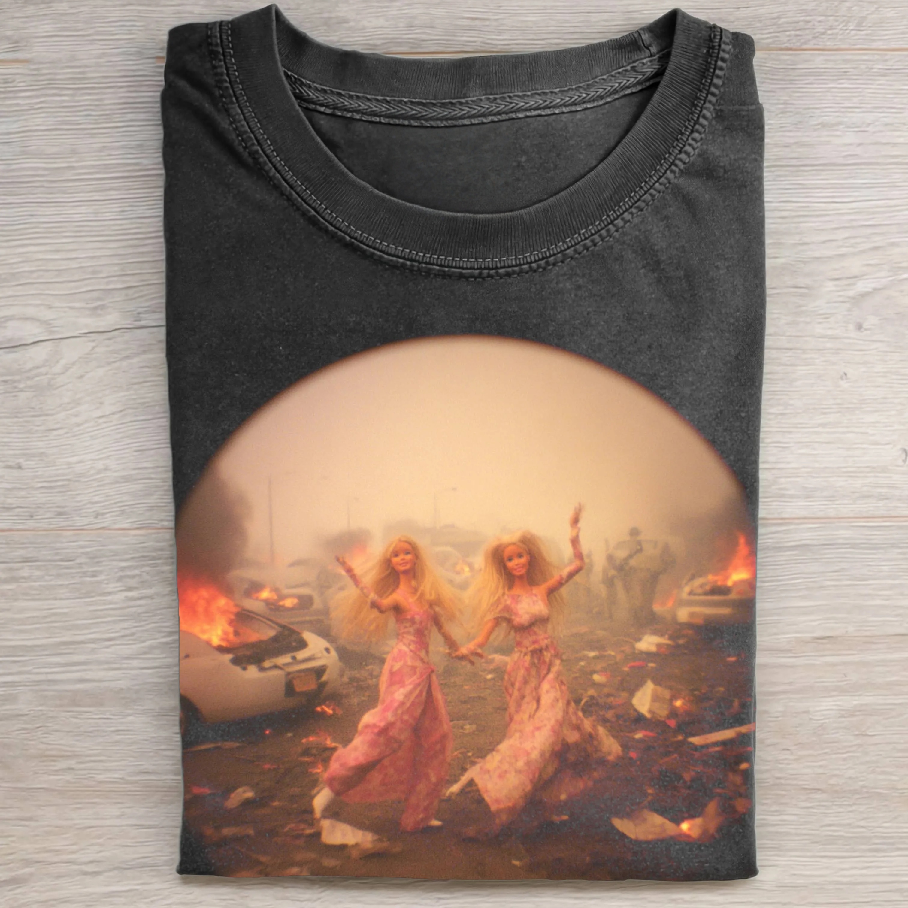 WAR TWO Funny Doll FaceS DANCING TEE
