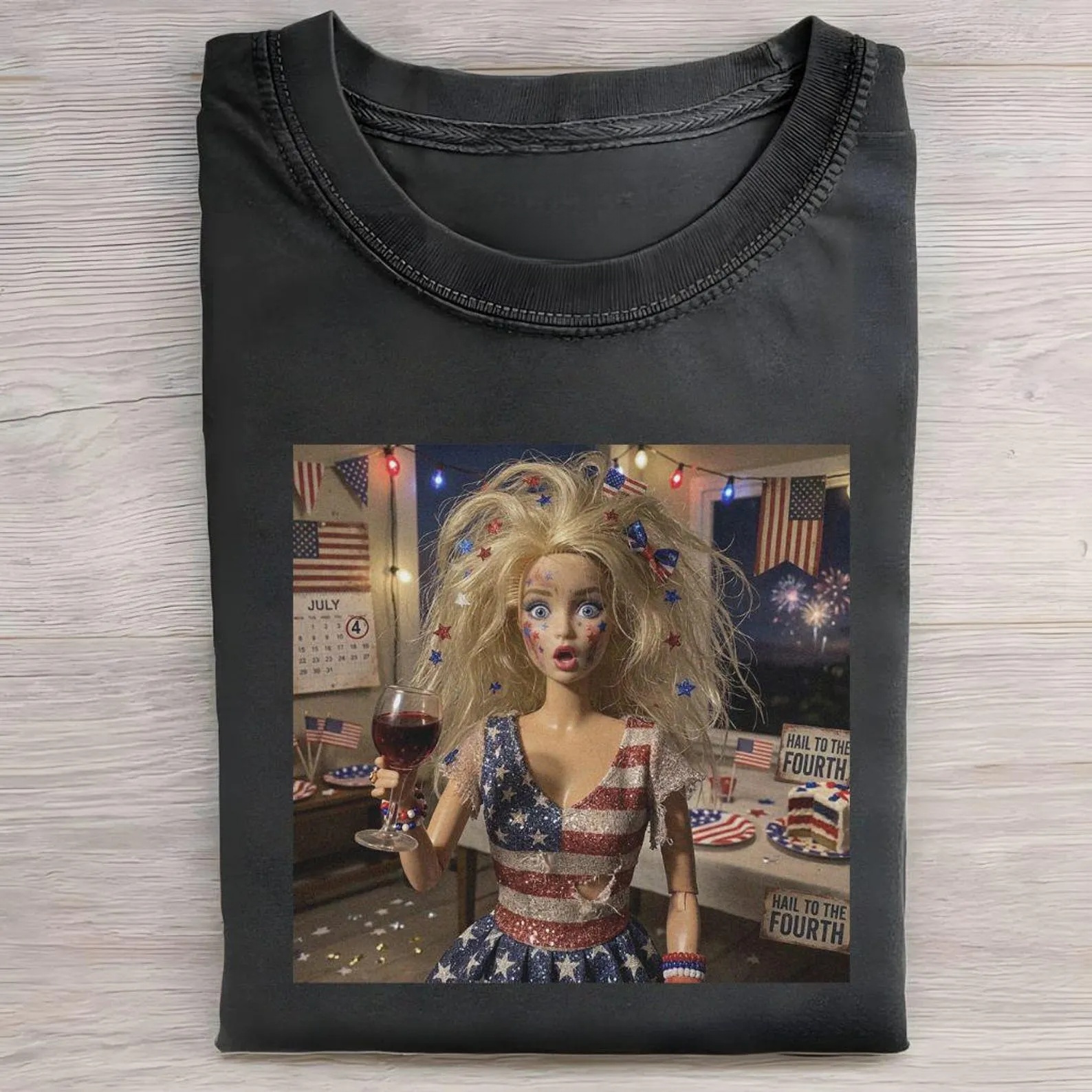 Funny Doll 4th of July T-shirt