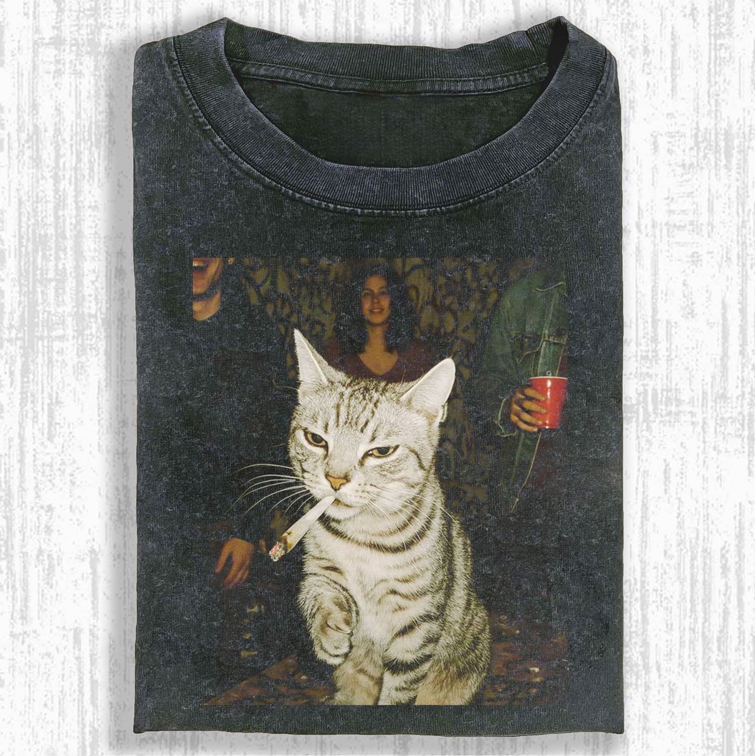 Cool Cat Smoking T-shirt
