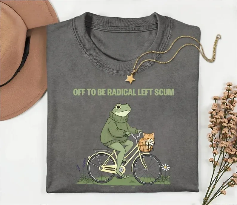Leftist Meme Frog Cat T-Shirt