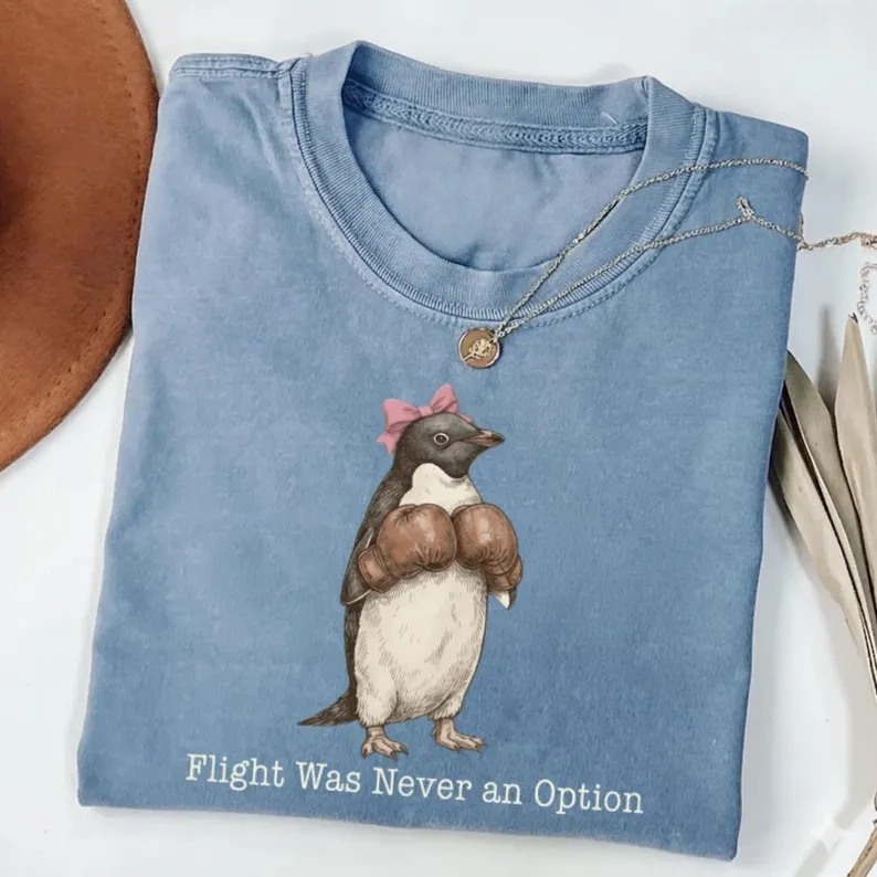 Flight Was Never an Option Funny Penguin T-Shirt