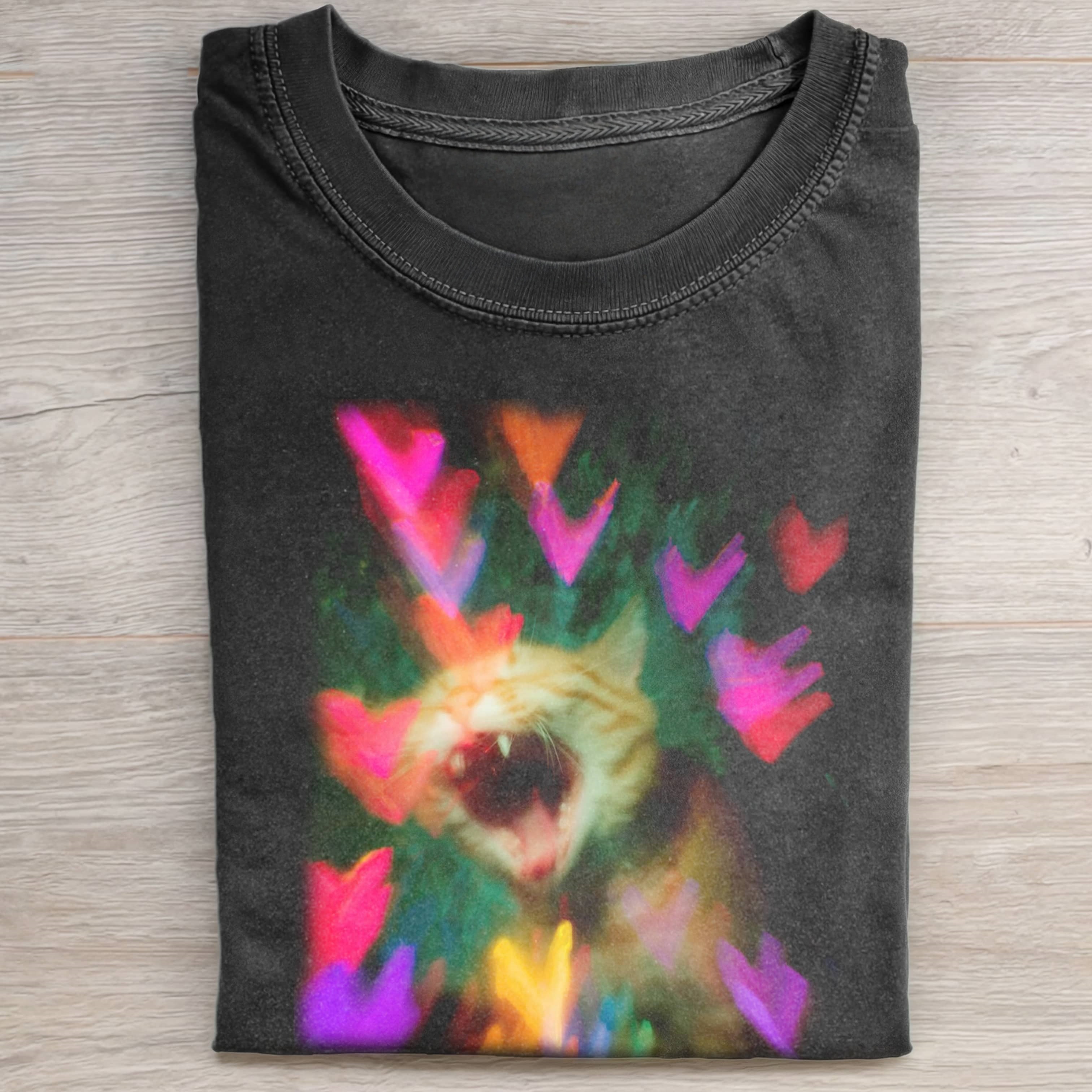SCREAMING CAT VALENTINE'S DAY T-SHIRT