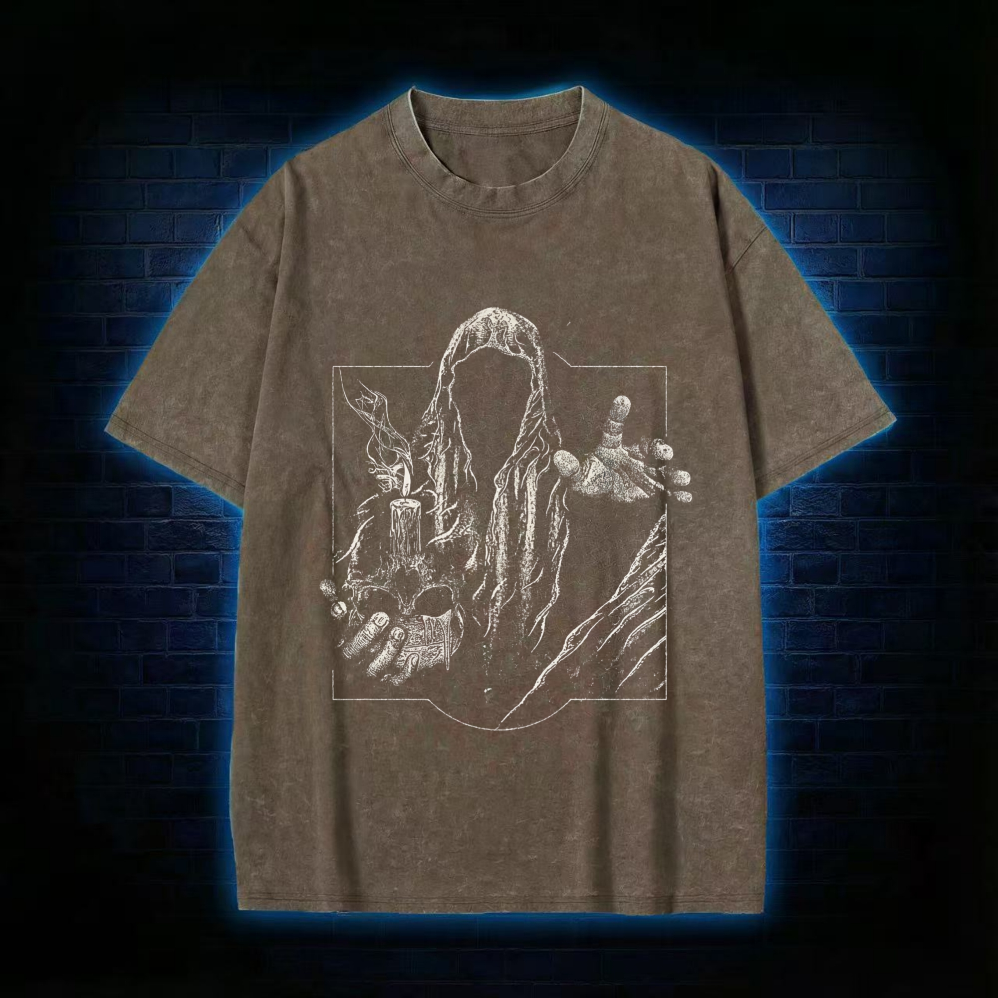 Faceless Reaper Washed T-shirt - Vintage Washed Apparel by VanceMade