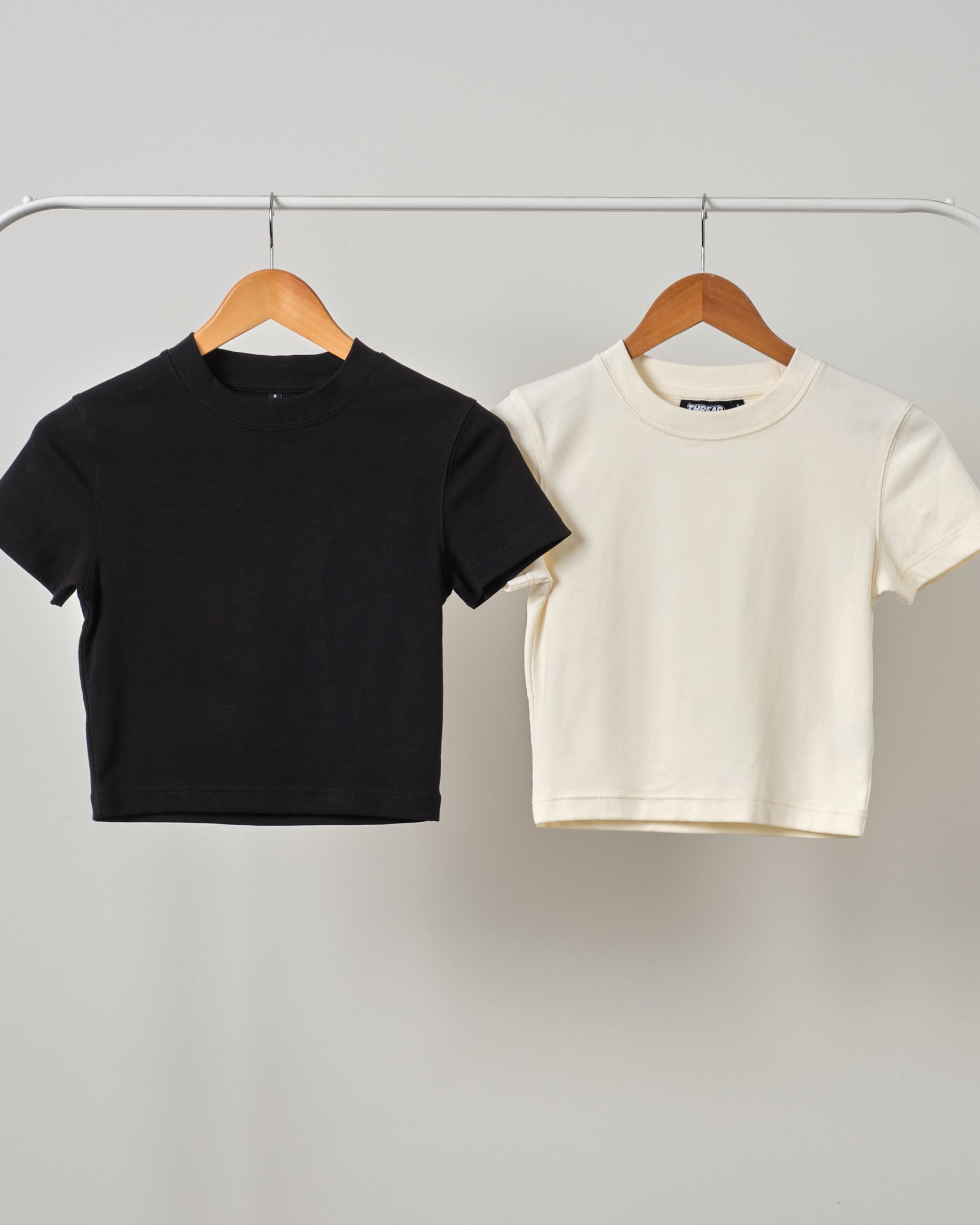Baby Tee 2 Pack: Black, Natural - Vintage Washed Apparel by VanceMade