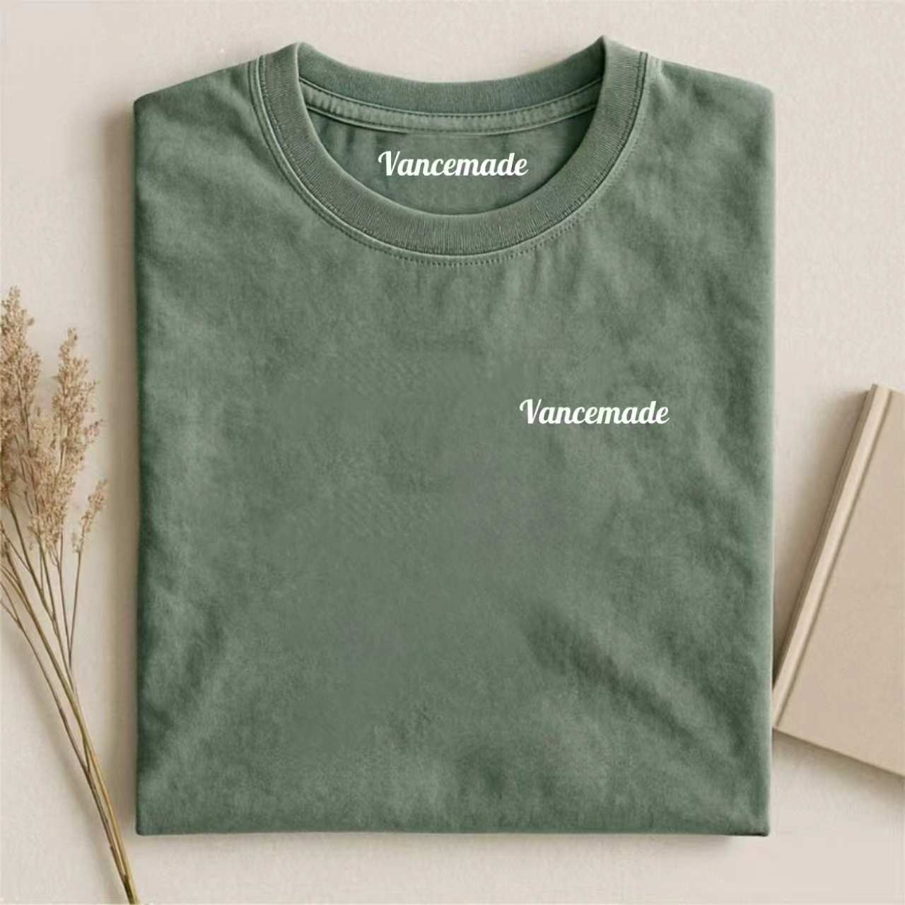 Vancemade Solid Color 100% Cotton T-Shirt