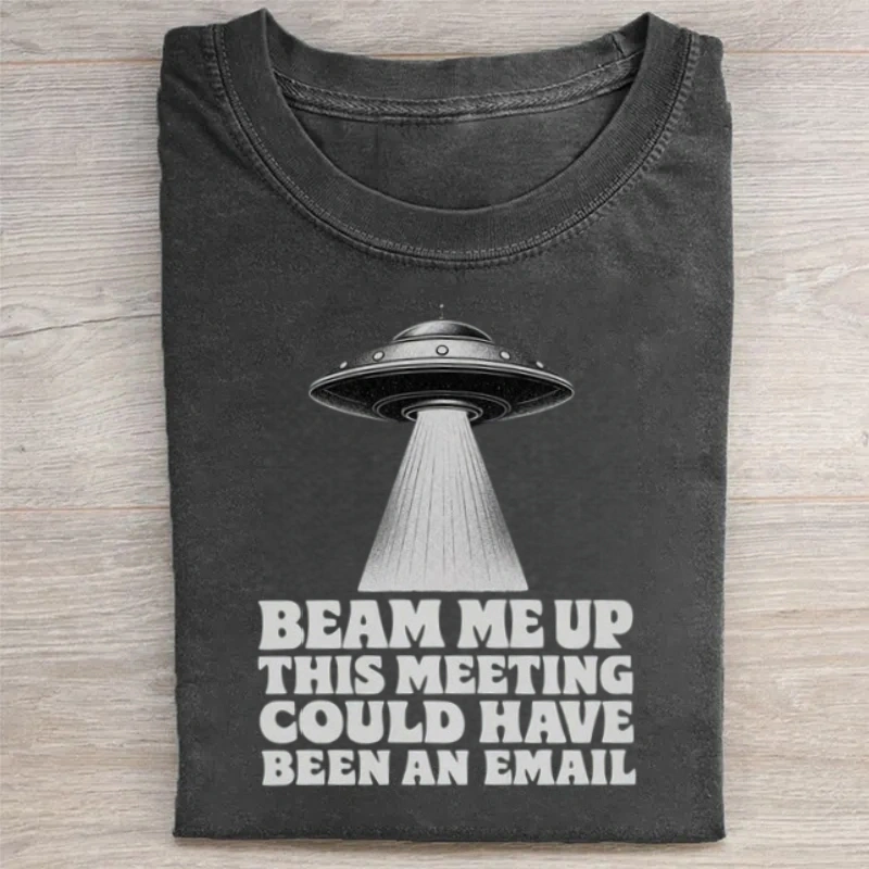 Funny UFO Office Graphic T-Shirt