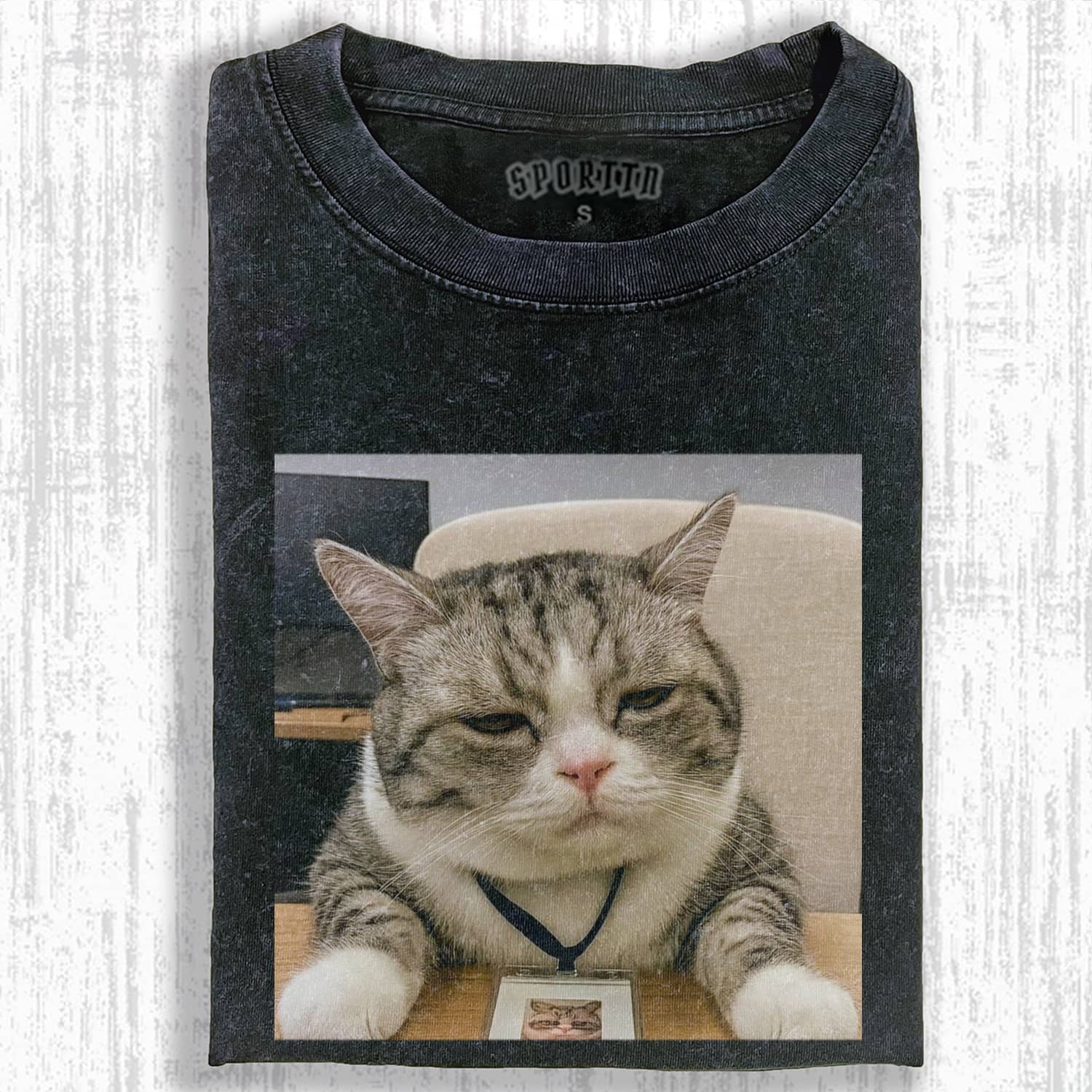 CAT MEME ICON T-SHIRT - Vintage Washed Apparel by VanceMade